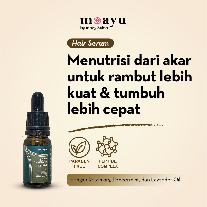 MOAYU Root Care Hair Serum, Anti Hair Fall Serum, Serum Rambut Anti Rontok, Perkuat Akar Rambut dan Cegah Kerontokan, Rambut Berhijab