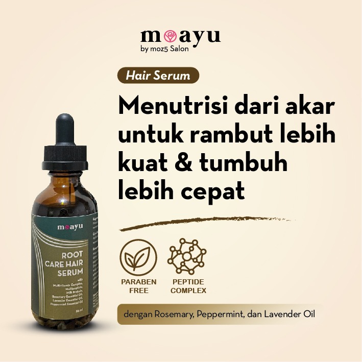 MOAYU Root Care Hair Serum, Anti Hair Fall Serum, Serum Rambut Anti Rontok, Perkuat Akar Rambut dan Cegah Kerontokan, Rambut Berhijab