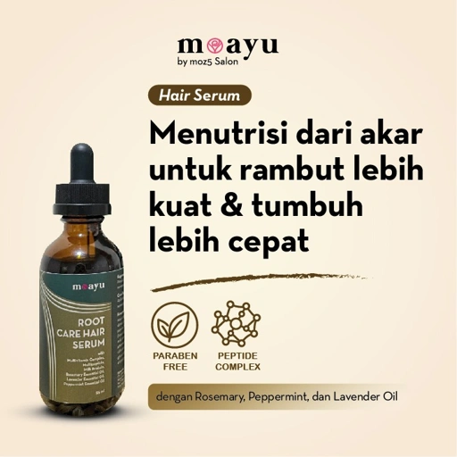 MOAYU Root Care Hair Serum, Anti Hair Fall Serum, Serum Rambut Anti Rontok, Perkuat Akar Rambut dan Cegah Kerontokan, Rambut Berhijab