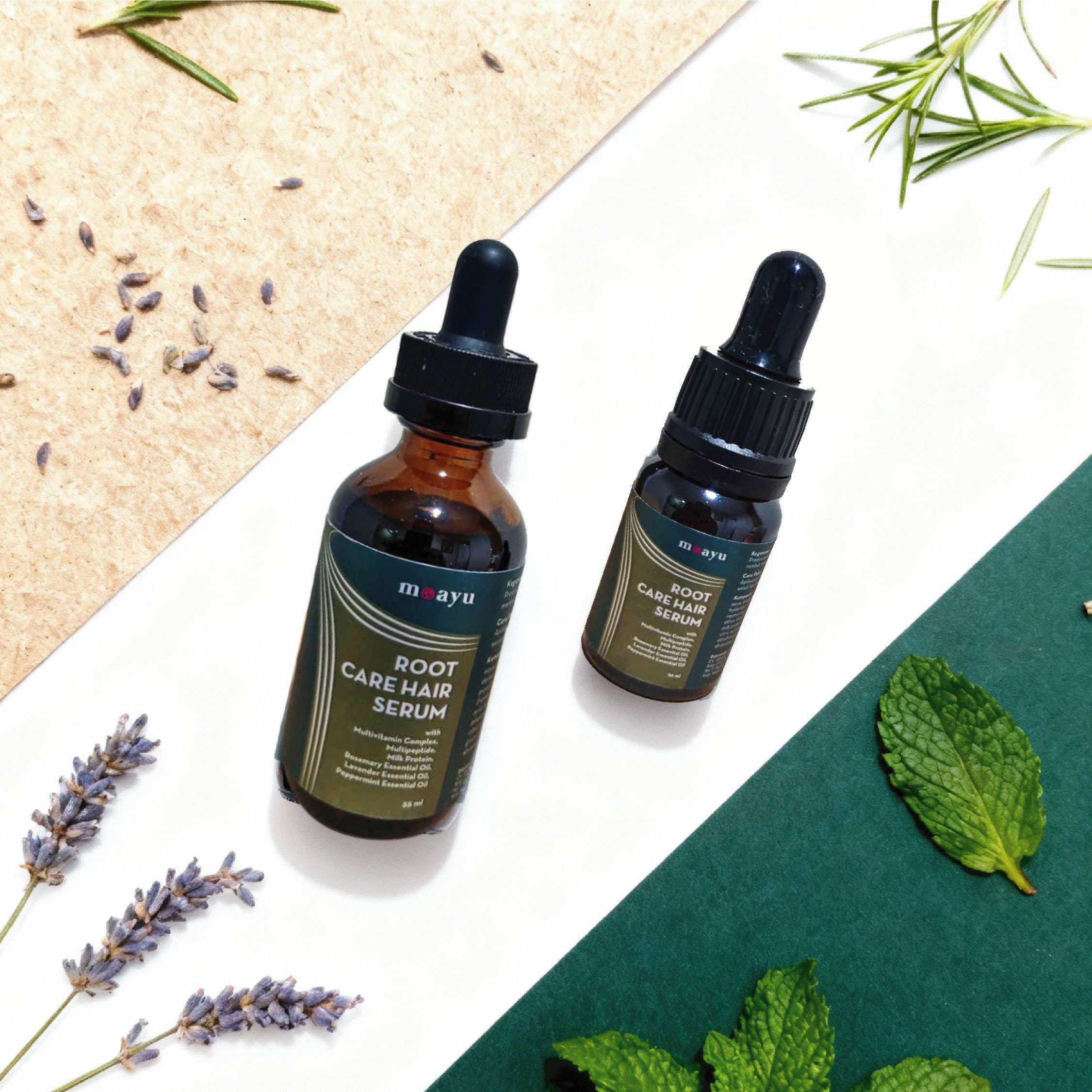 MOAYU Root Care Hair Serum, Anti Hair Fall Serum, Serum Rambut Anti Rontok, Perkuat Akar Rambut dan Cegah Kerontokan, Rambut Berhijab