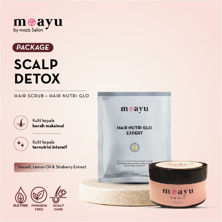 [BUNDLING] MOAYU Scalp Detox Package, Deep Cleansing Kulit Kepala, Rambut Berminyak, Ketombe, Gatal, Scalp Care, Rambut Berhijab