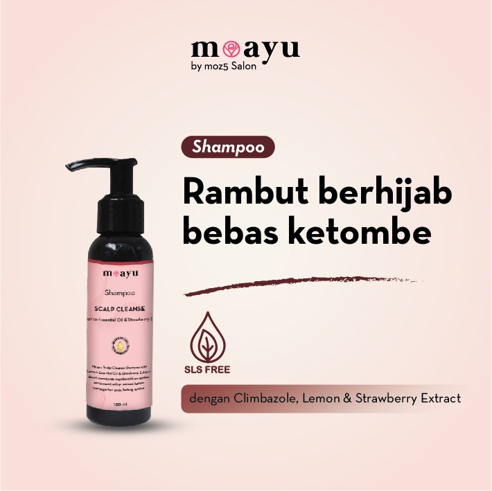[SLS FREE] MOAYU Scalp Cleanse Shampoo With Lemon Essential Oil & Strawberry Extract 100ml, Shampoo Anti Ketombe, Gatal, Kulit Kepala Bersih & Sehat