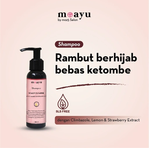 [SLS FREE] MOAYU Scalp Cleanse Shampoo With Lemon Essential Oil & Strawberry Extract 100ml, Shampoo Anti Ketombe, Gatal, Kulit Kepala Bersih & Sehat
