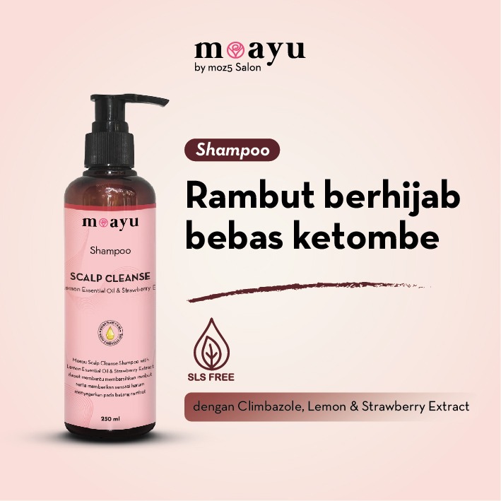 [SLS FREE] MOAYU Scalp Cleanse Shampoo With Lemon Essential Oil & Strawberry Extract 250ml, Shampoo Anti Ketombe, Gatal, Kulit Kepala Bersih & Sehat