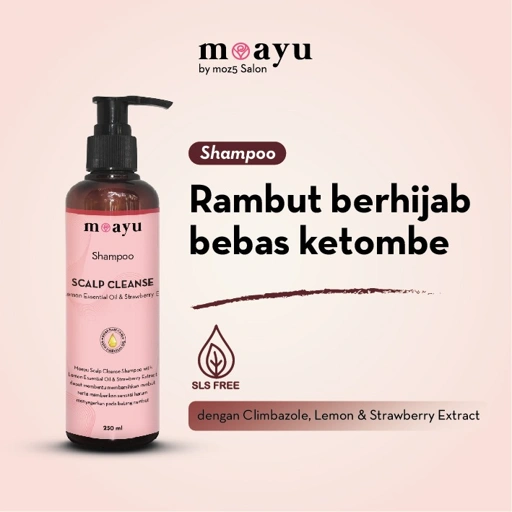[SLS FREE] MOAYU Scalp Cleanse Shampoo With Lemon Essential Oil & Strawberry Extract 250ml, Shampoo Anti Ketombe, Gatal, Kulit Kepala Bersih & Sehat