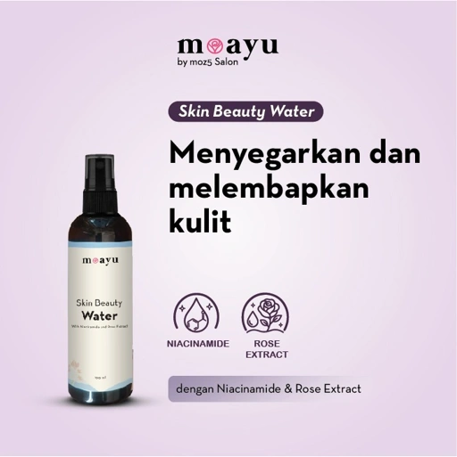 MOAYU Skin Beauty Water with Niacinamide & Rose Extract, Face Mist Melembapkan, Menyegarkan, Membantu Mencerahkan & Menjaga Skin Barrier