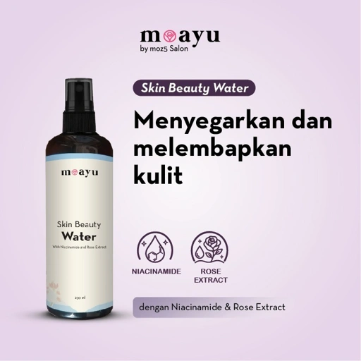 MOAYU Skin Beauty Water with Niacinamide & Rose Extract, Face Mist Melembapkan, Menyegarkan, Membantu Mencerahkan & Menjaga Skin Barrier