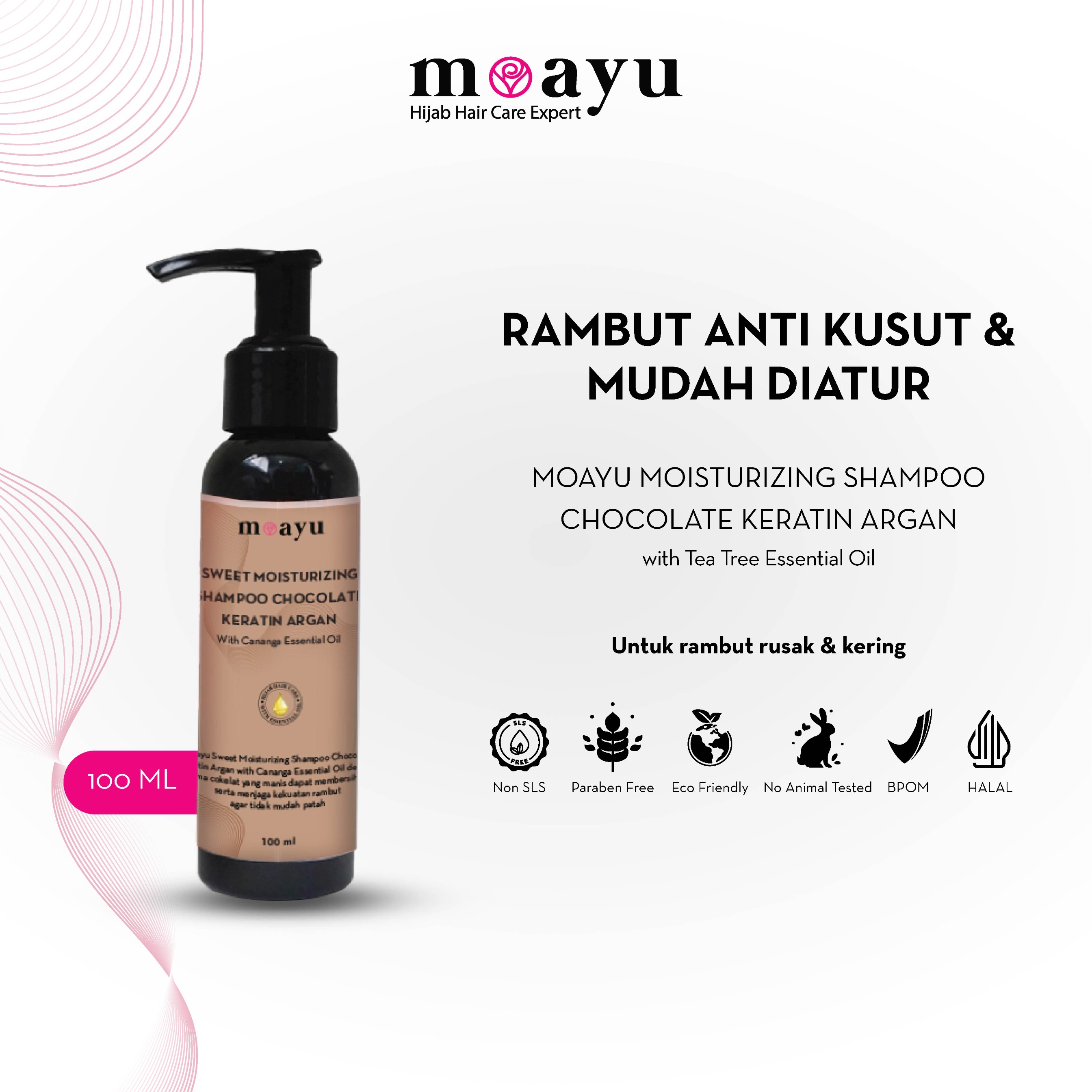 Moayu Sweet Shine Chocolate Keratin Argan Shampoo 100 ml