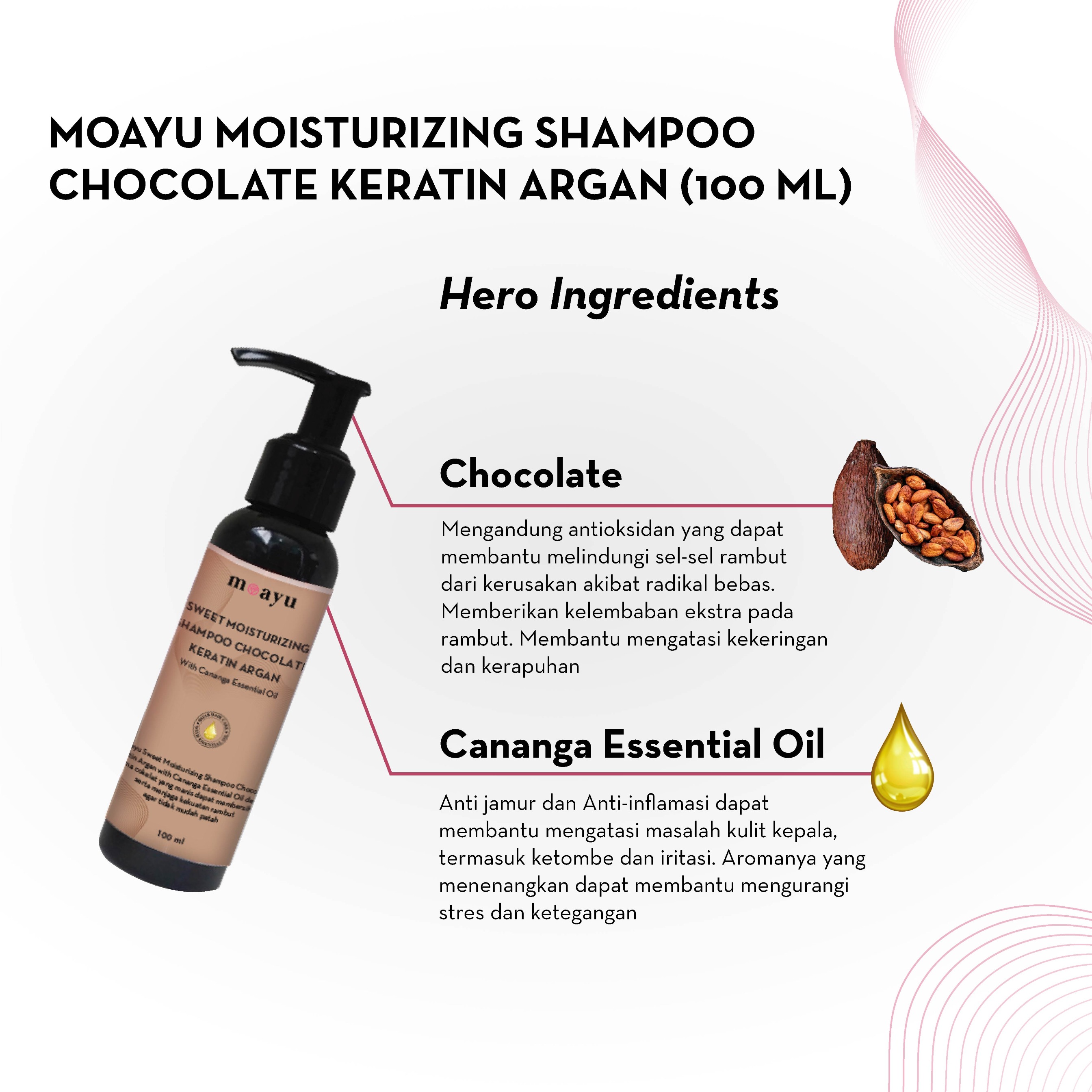 Moayu Sweet Shine Chocolate Keratin Argan Shampoo 100 ml
