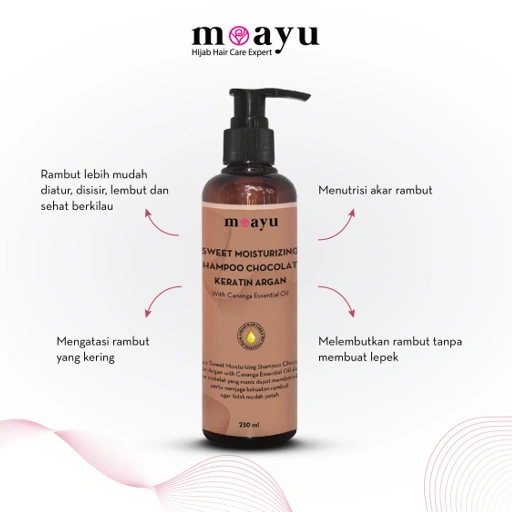 Image of [SLS FREE] Shampoo Sweet Shine Chocolate Keratin Argan 250ML by MOAYU - Perawatan Rambut Rusak, Kering dan Kusut