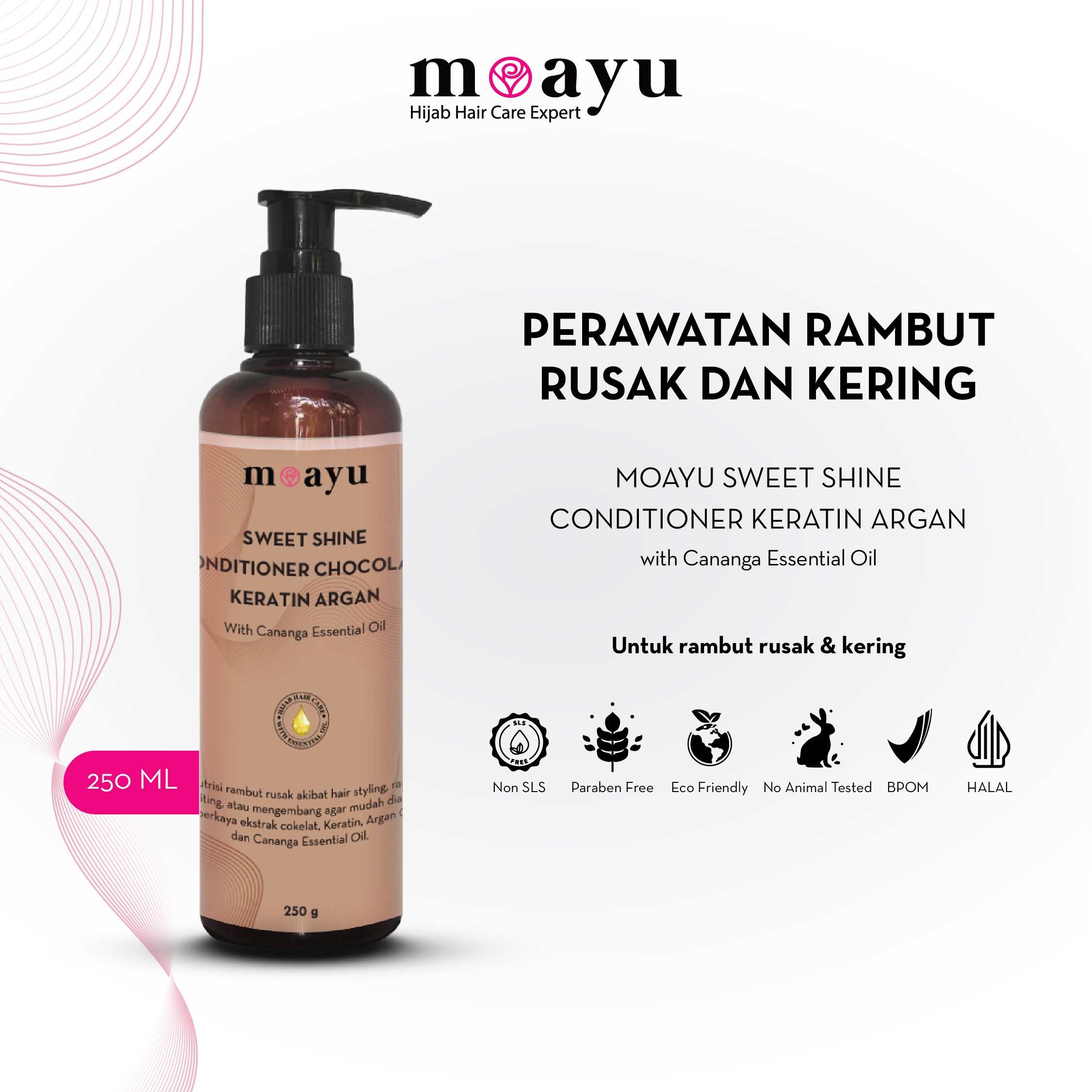 Moayu Sweet Shine Chocolate Keratin Argan Conditioner 250 ML