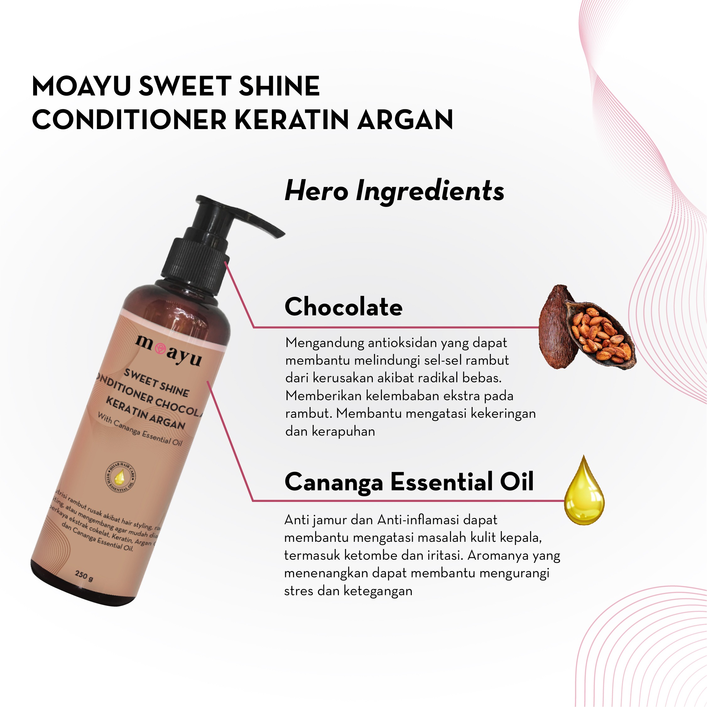 Moayu Sweet Shine Chocolate Keratin Argan Conditioner 250 ML