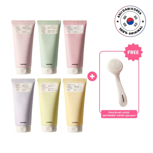 Image of WHIPPED Vegan Cleanser Pack Tube 130g (All Variants) + FREE Pore Brush