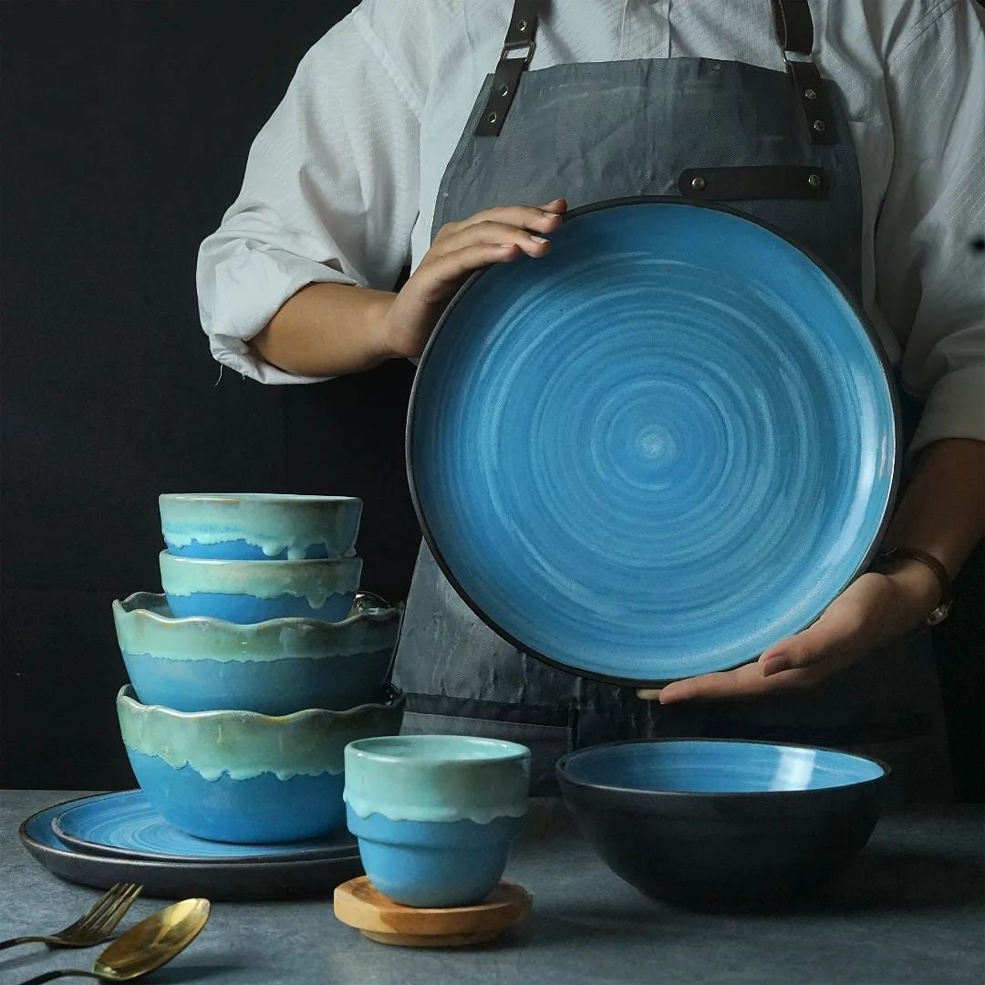 Munzterania Amai Aoiro Series Dinnerware set of 8