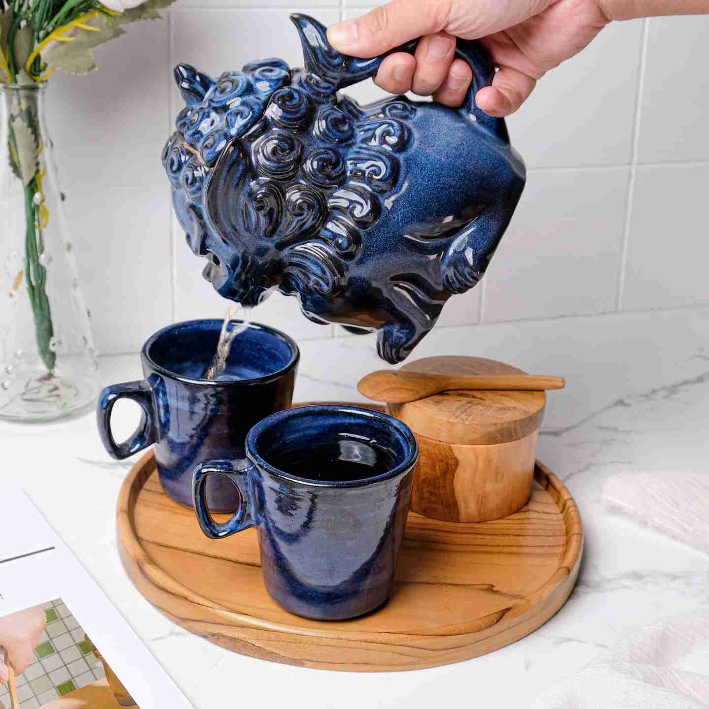Munzterania Majestic Merlion Teapot Set