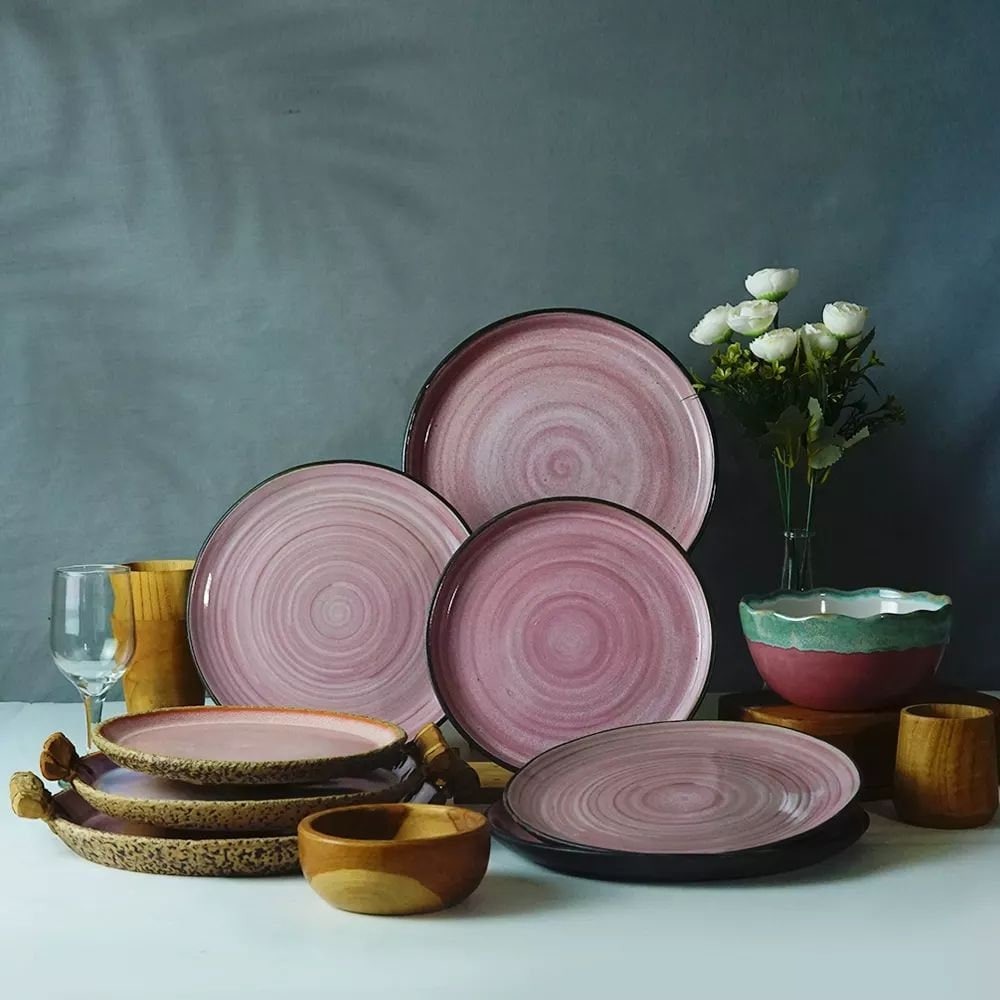 Munzterania Sangoryorī Pink Series Dinnerware set of 8