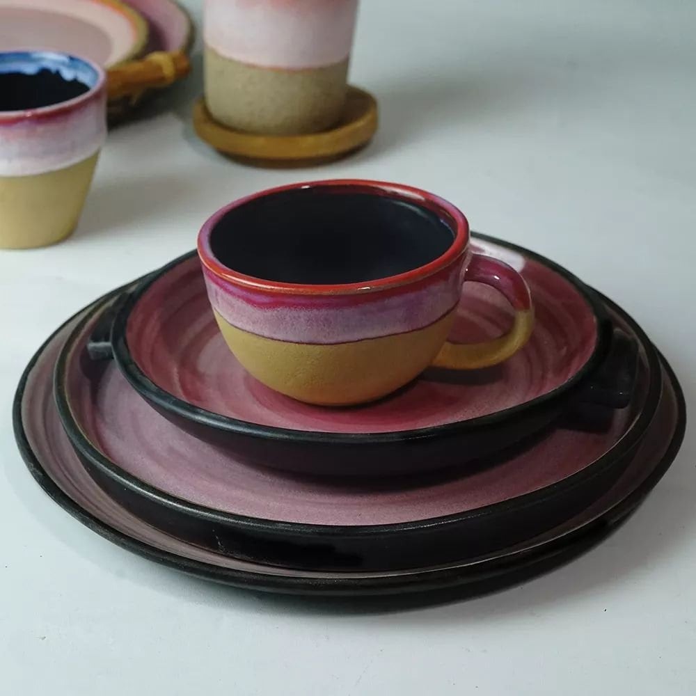 Munzterania Sangoryorī Pink Series Dinnerware set of 8