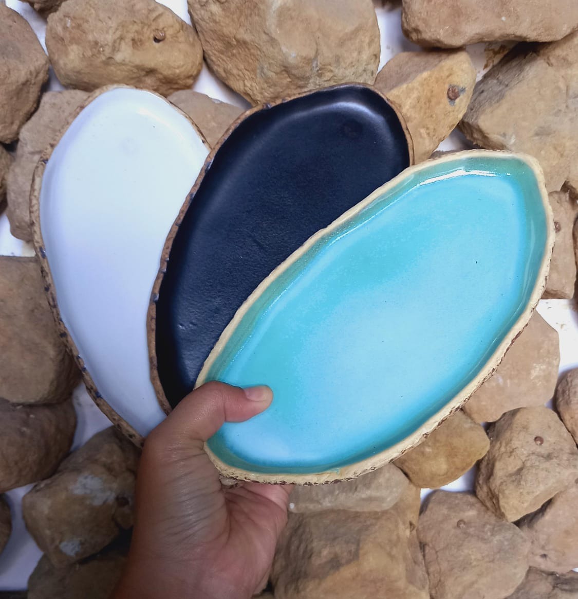 Munzterania Ganseki Oval Plates