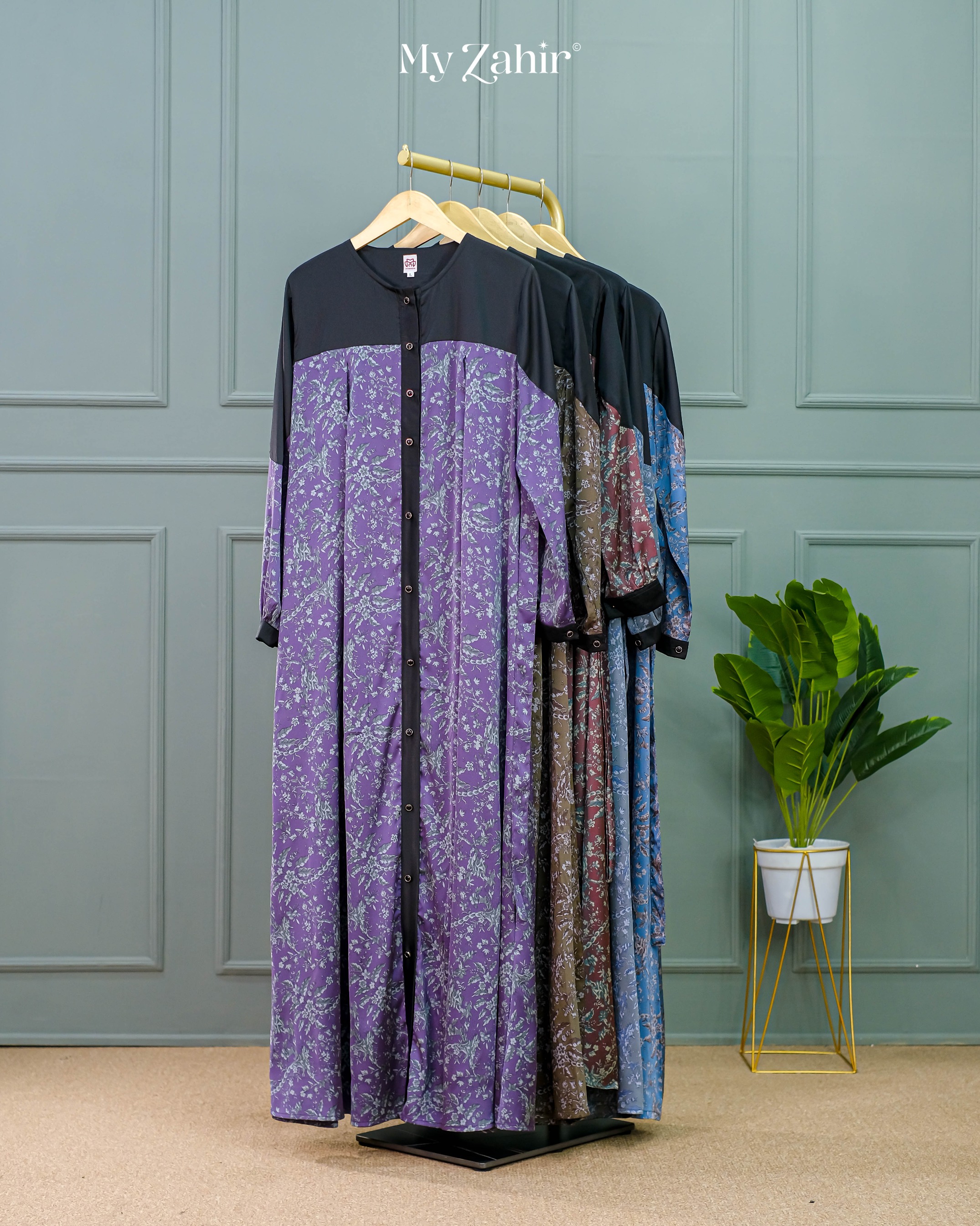 My Zahir Syahnaz Dress Gamis Bahan Armany Silk