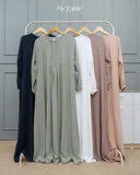 My Zahir Aira Dress Busui Friendly Bahan Crinckle Airflow