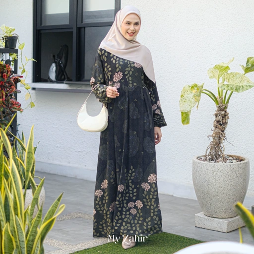 Image of My Zahir Namira Dress Gamis Motif Bahan Rayon Viscose