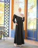 My Zahir Asyila Dress Busui Gamis Polos Friendly Bahan Crinckle Airflow