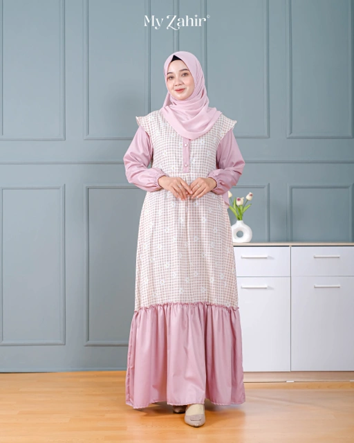 Image of My Zahir Devina Dress Gamis Motif Bahan Katun Sabrina