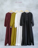 My Zahir Asyila Dress Busui Gamis Polos Friendly Bahan Crinckle Airflow
