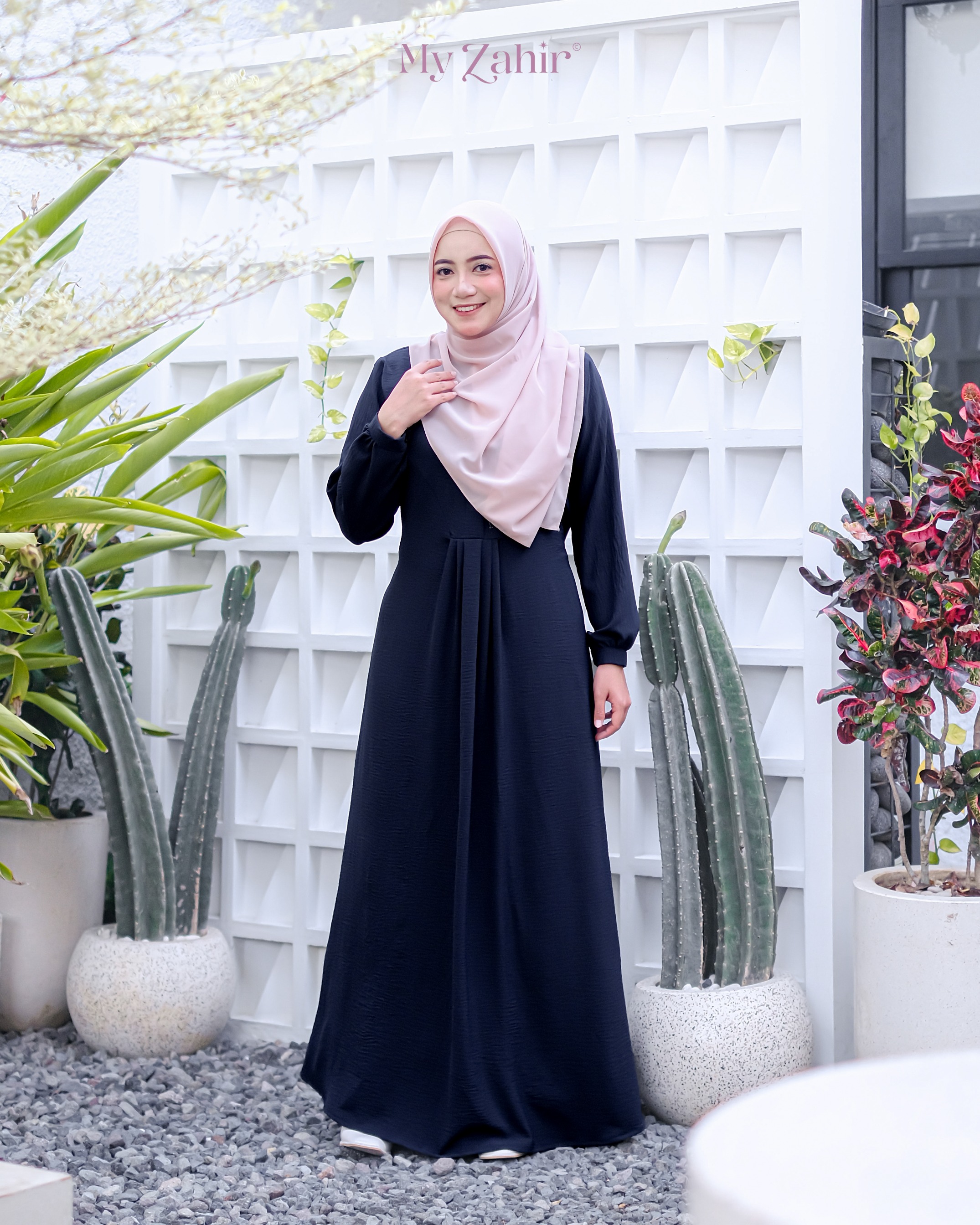 My Zahir Aira Dress Busui Friendly Bahan Crinckle Airflow