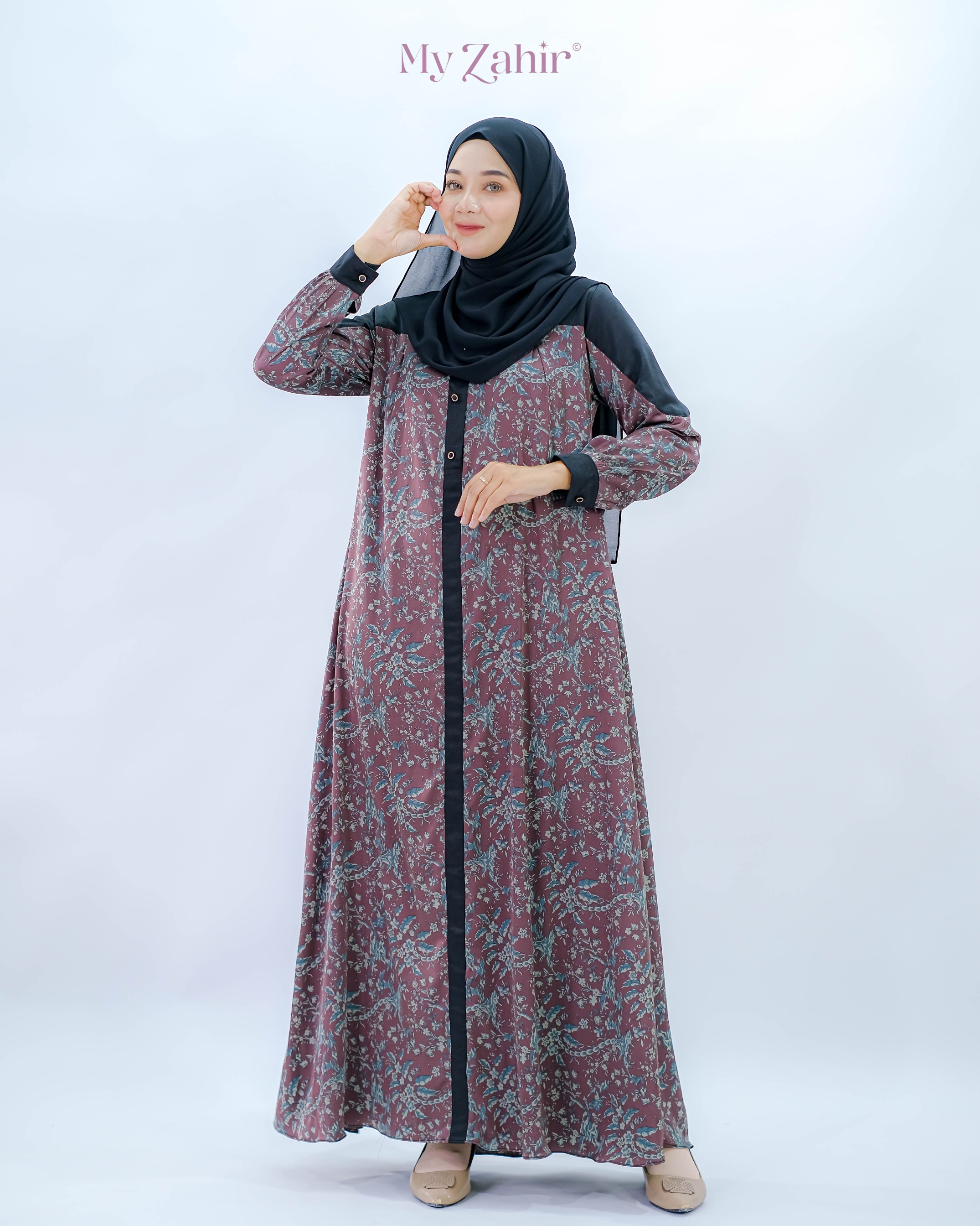 My Zahir Syahnaz Dress Gamis Bahan Armany Silk