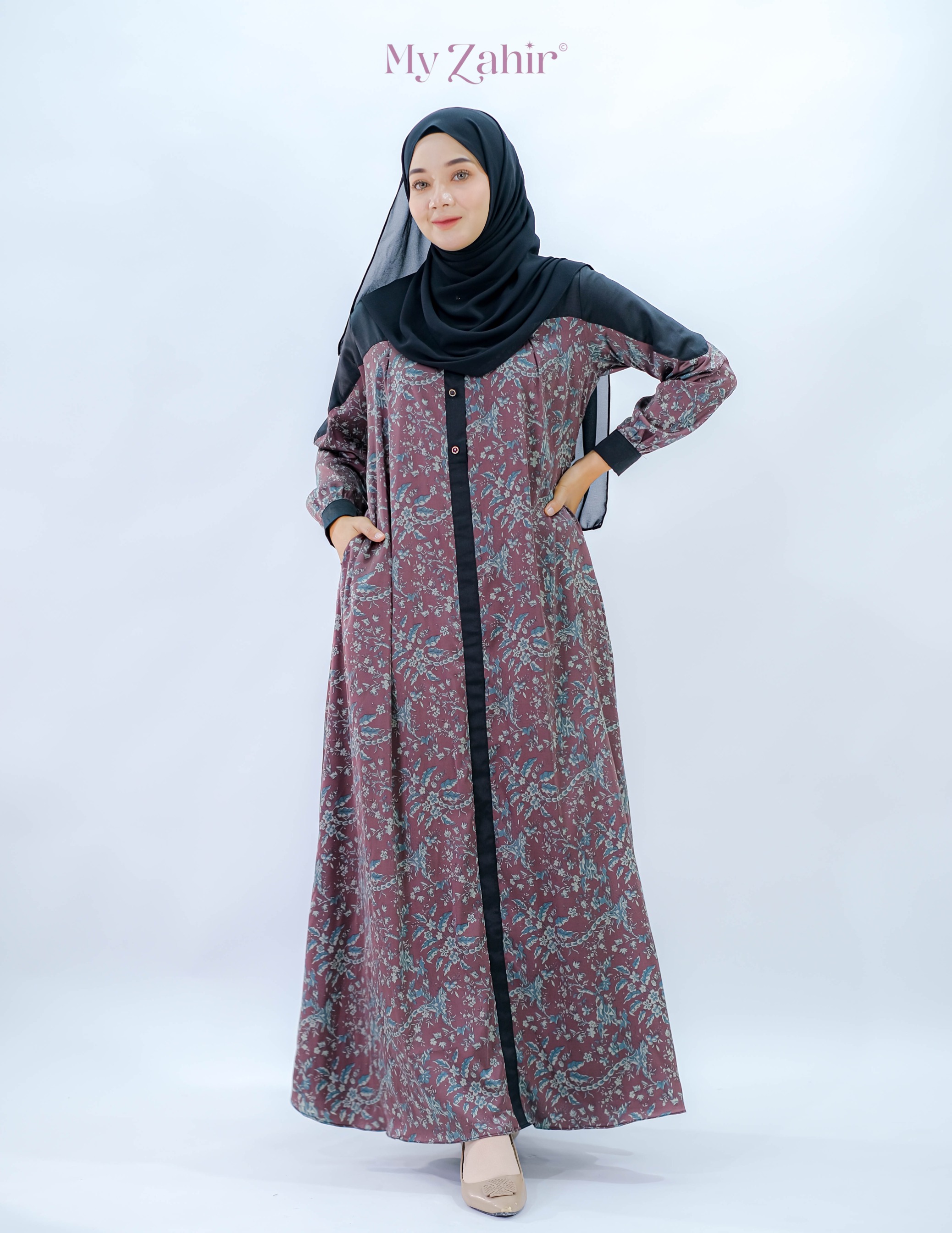 My Zahir Syahnaz Dress Gamis Bahan Armany Silk