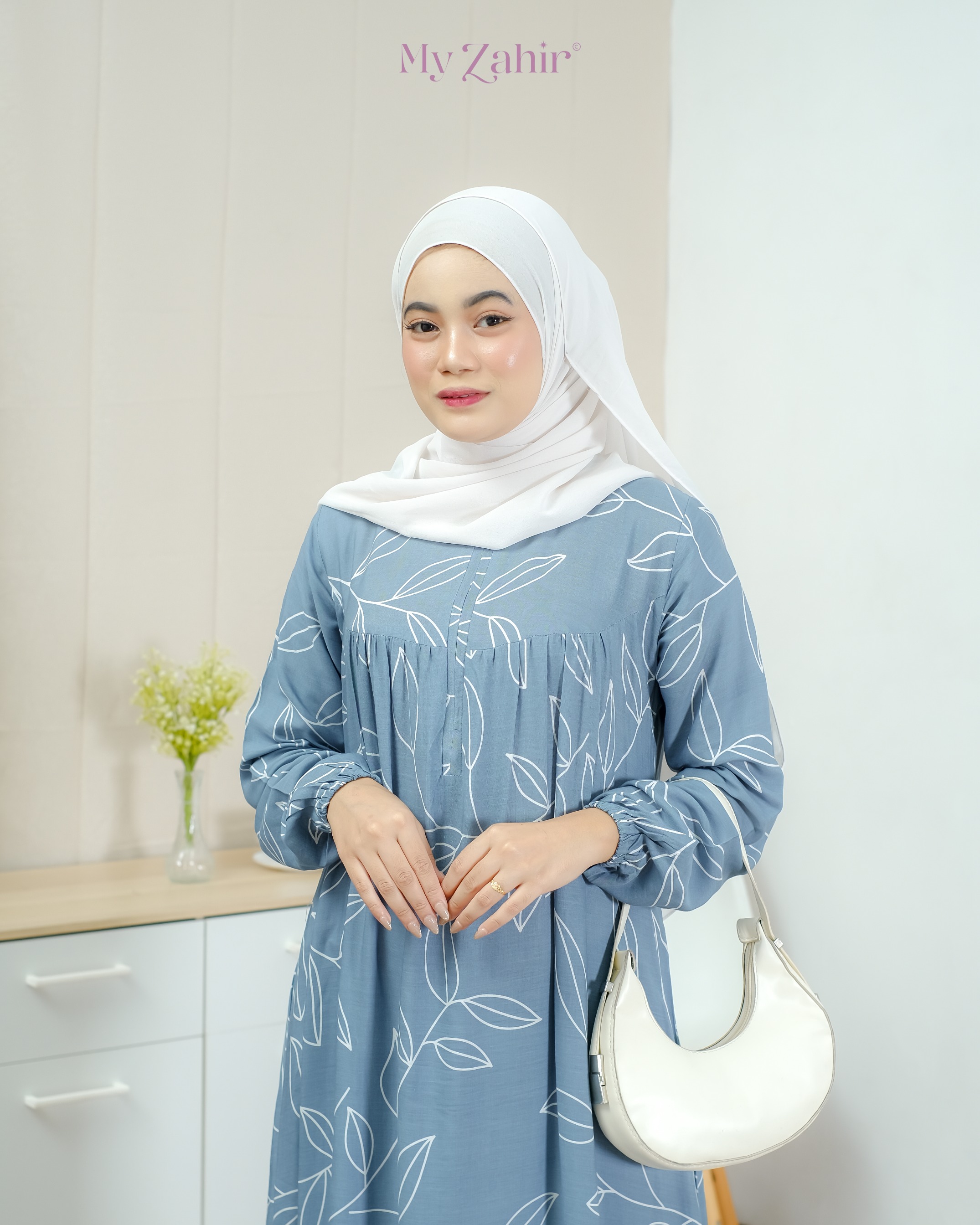 My Zahir Audrey Dress Gamis Motif Bahan Rayon Viscose