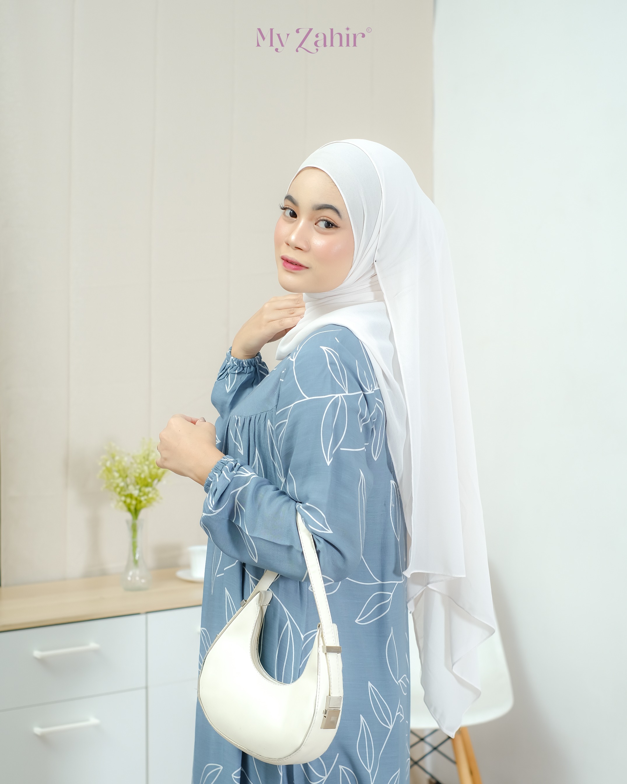 My Zahir Audrey Dress Gamis Motif Bahan Rayon Viscose