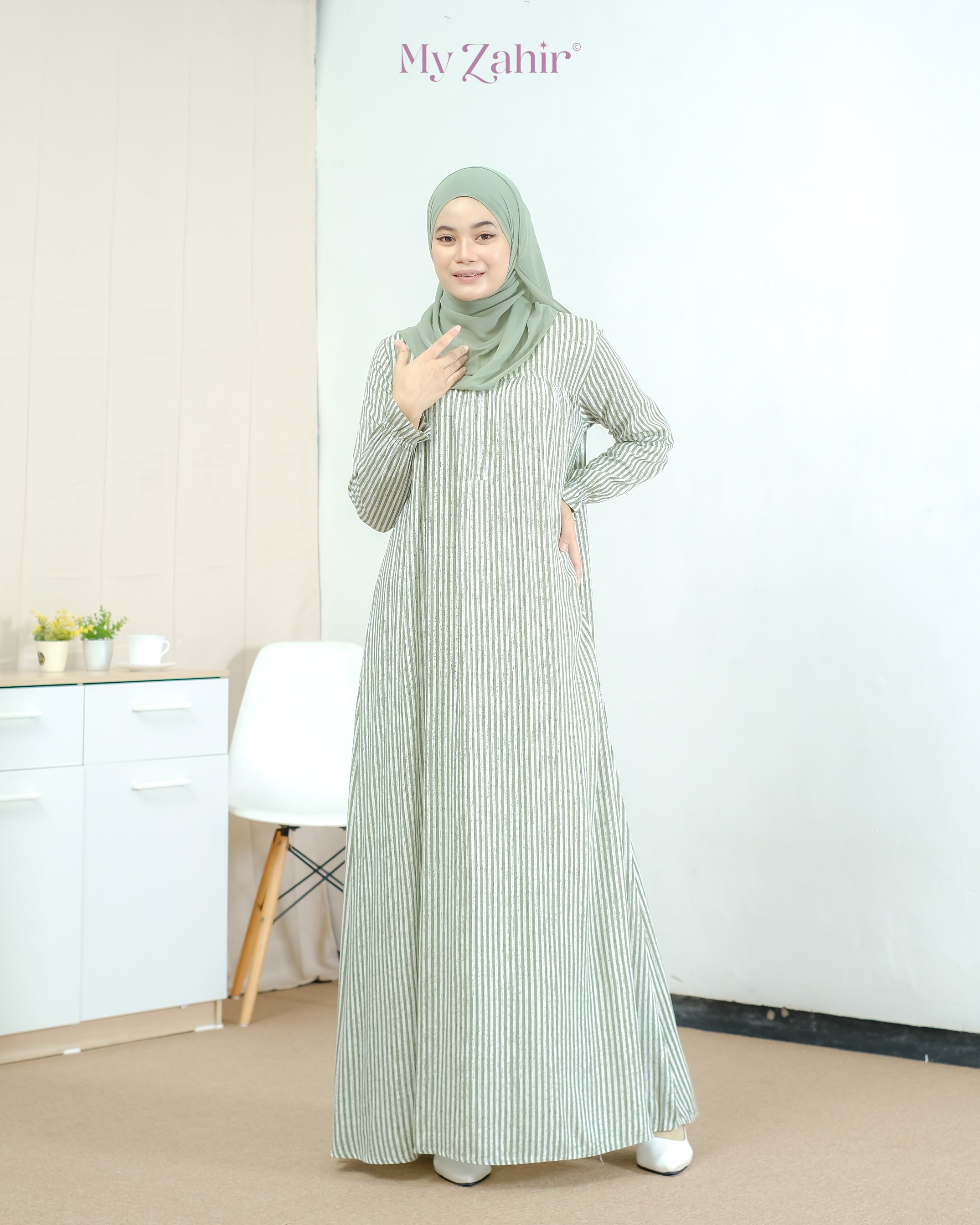 My Zahir Shea Dress Busui Friendly Bahan Rayon Twill Best Seller