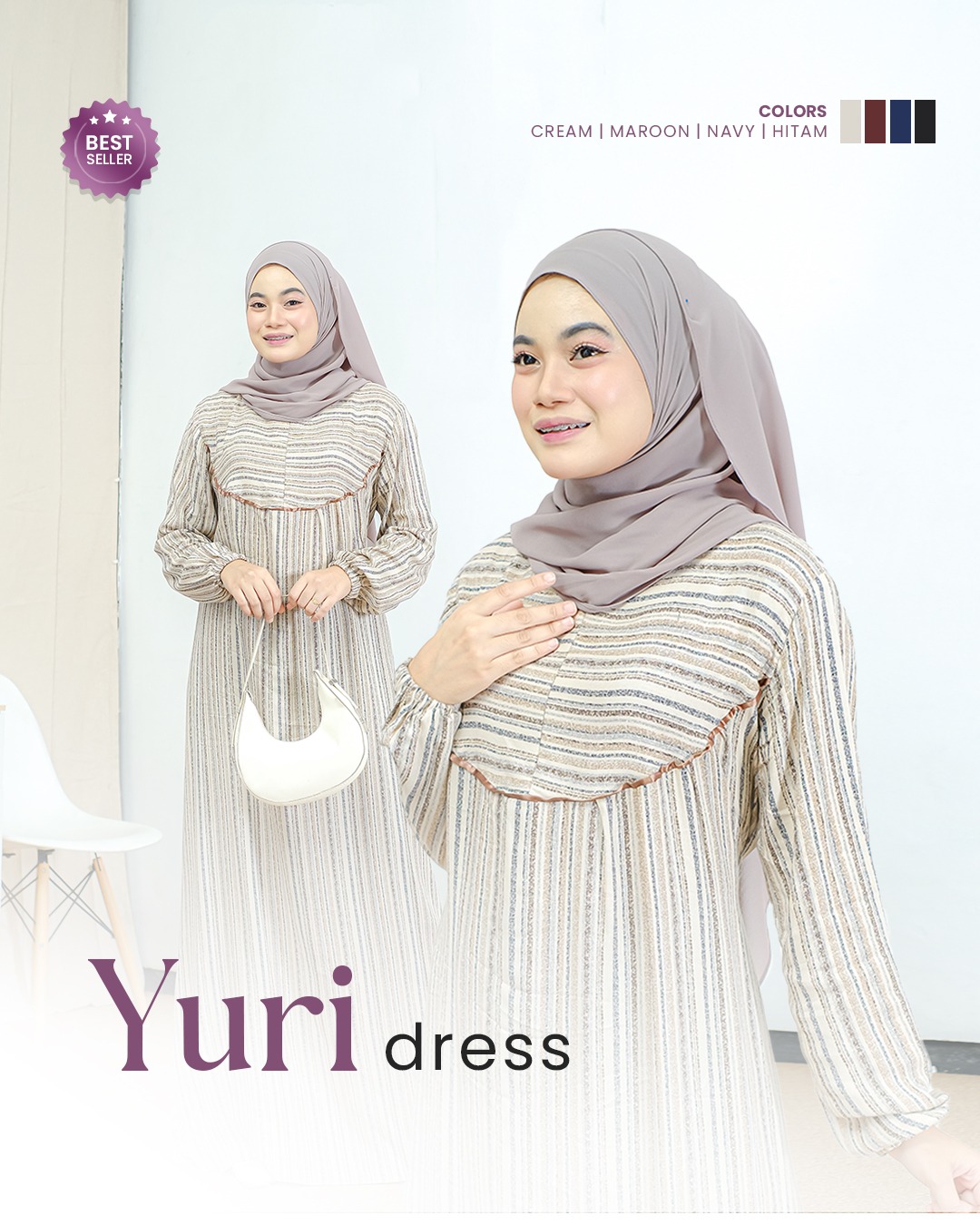 My Zahir Yuri Dress Gamis Bahan Rayon Viscose