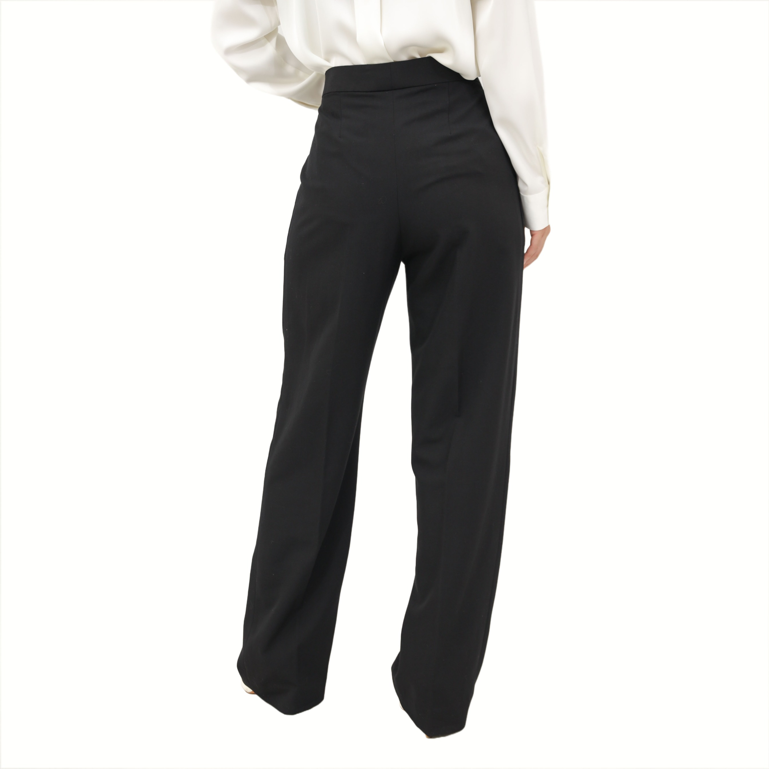 CINDRA WIDE-LEG PANTS BLACK