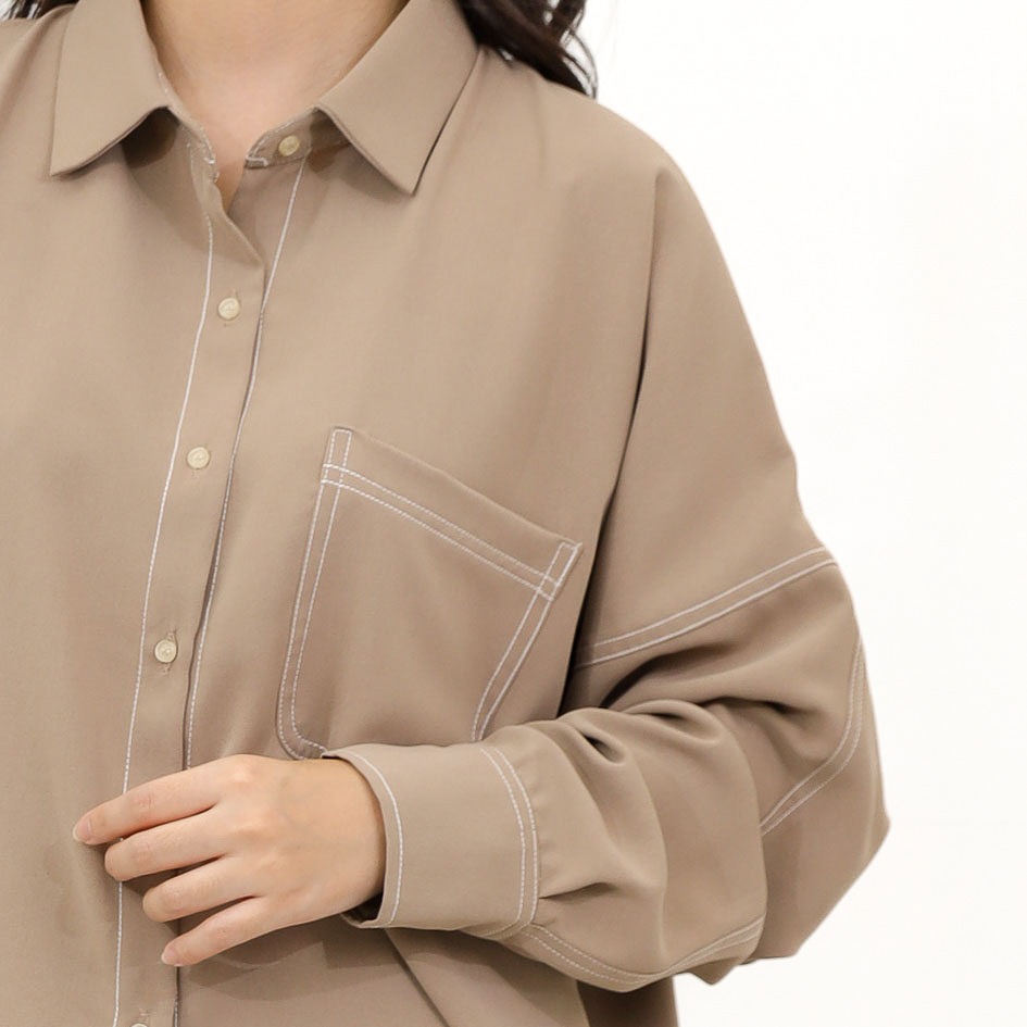 CINDRA PLEATED SHIRT