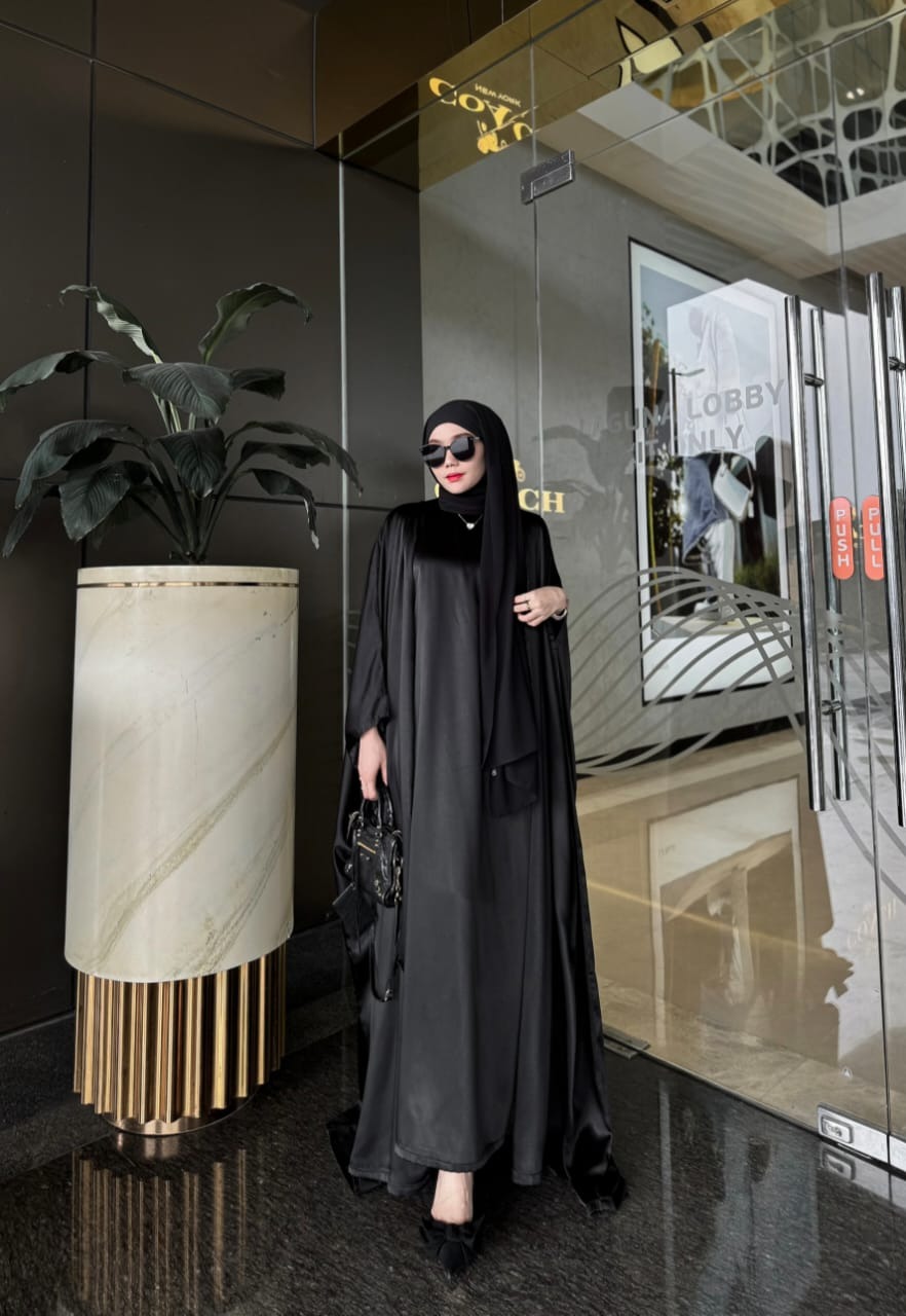 CINDRA GLAM ABAYA TURKEY SILK INNER & OUTER