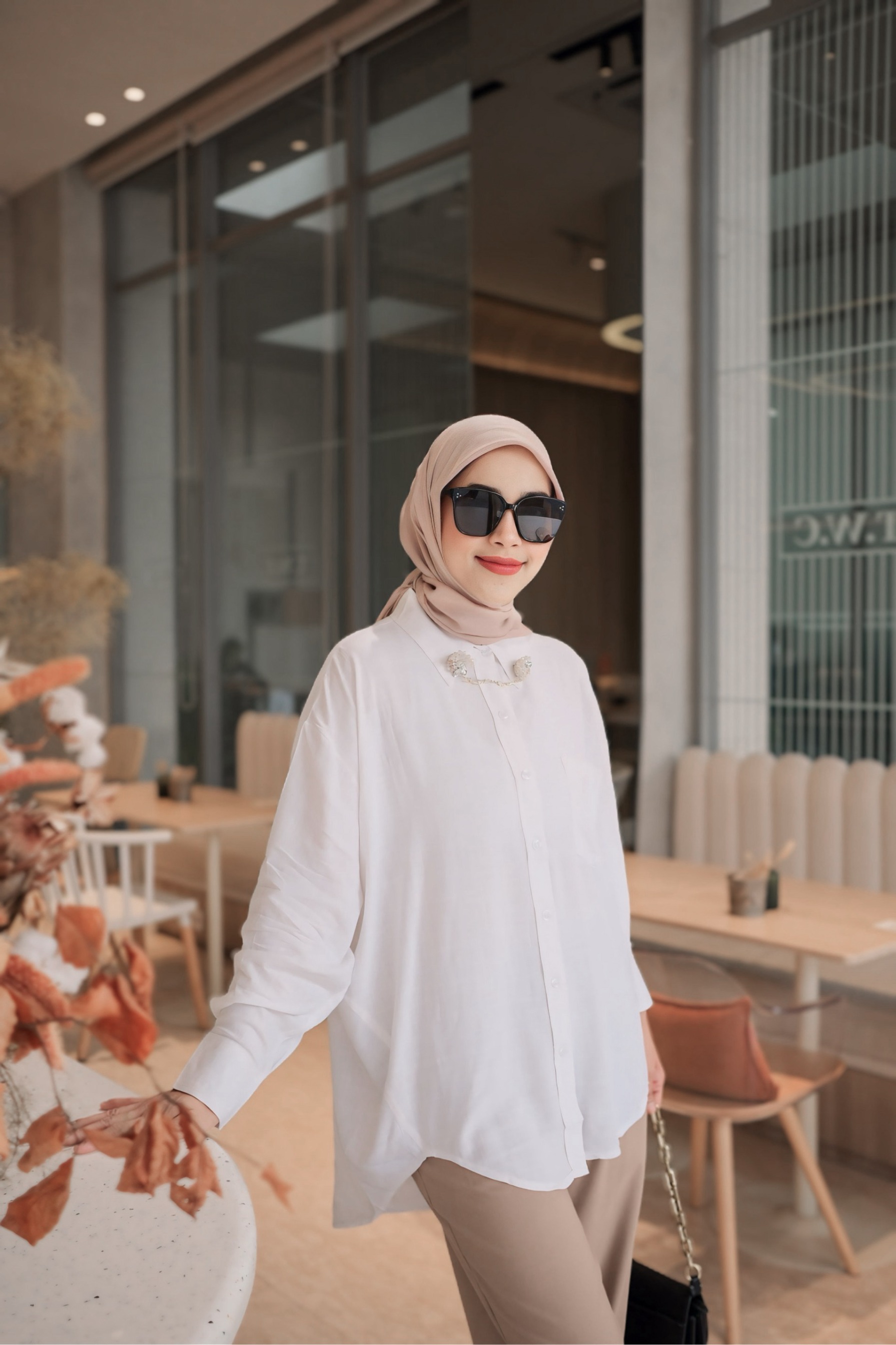 CINDRA CELANA KHAKI DOUBLE PENGAIT - CELANA PANJANG WANITA KHAKI PANTS