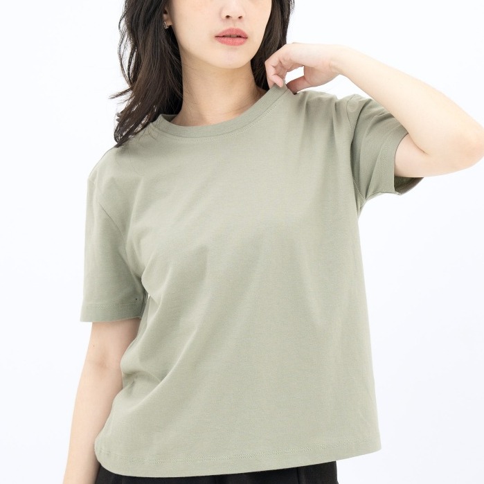 CINDRA TSHIRT BASIC WANITA LENGAN PENDEK - KAOS WANITA BASIC POLOS