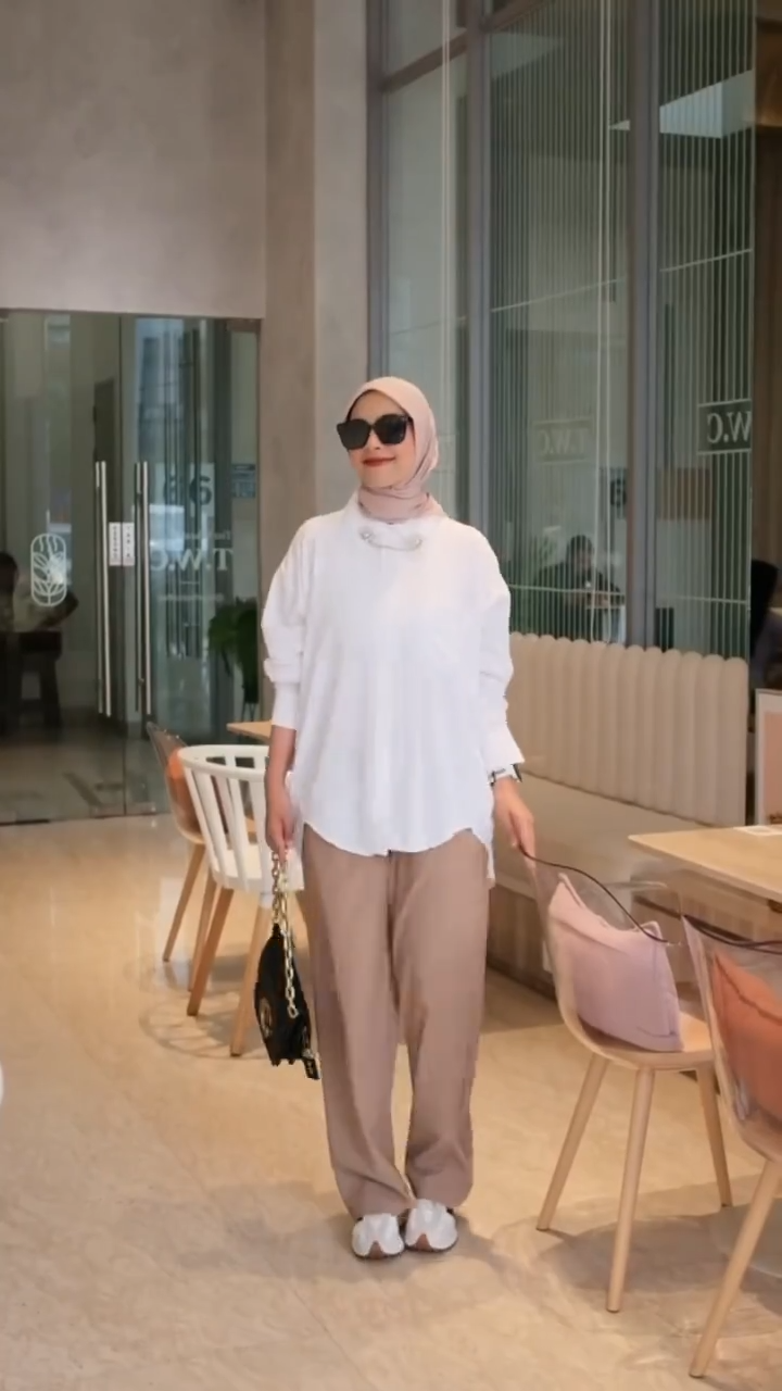 CINDRA CELANA KHAKI DOUBLE PENGAIT - CELANA PANJANG WANITA KHAKI PANTS