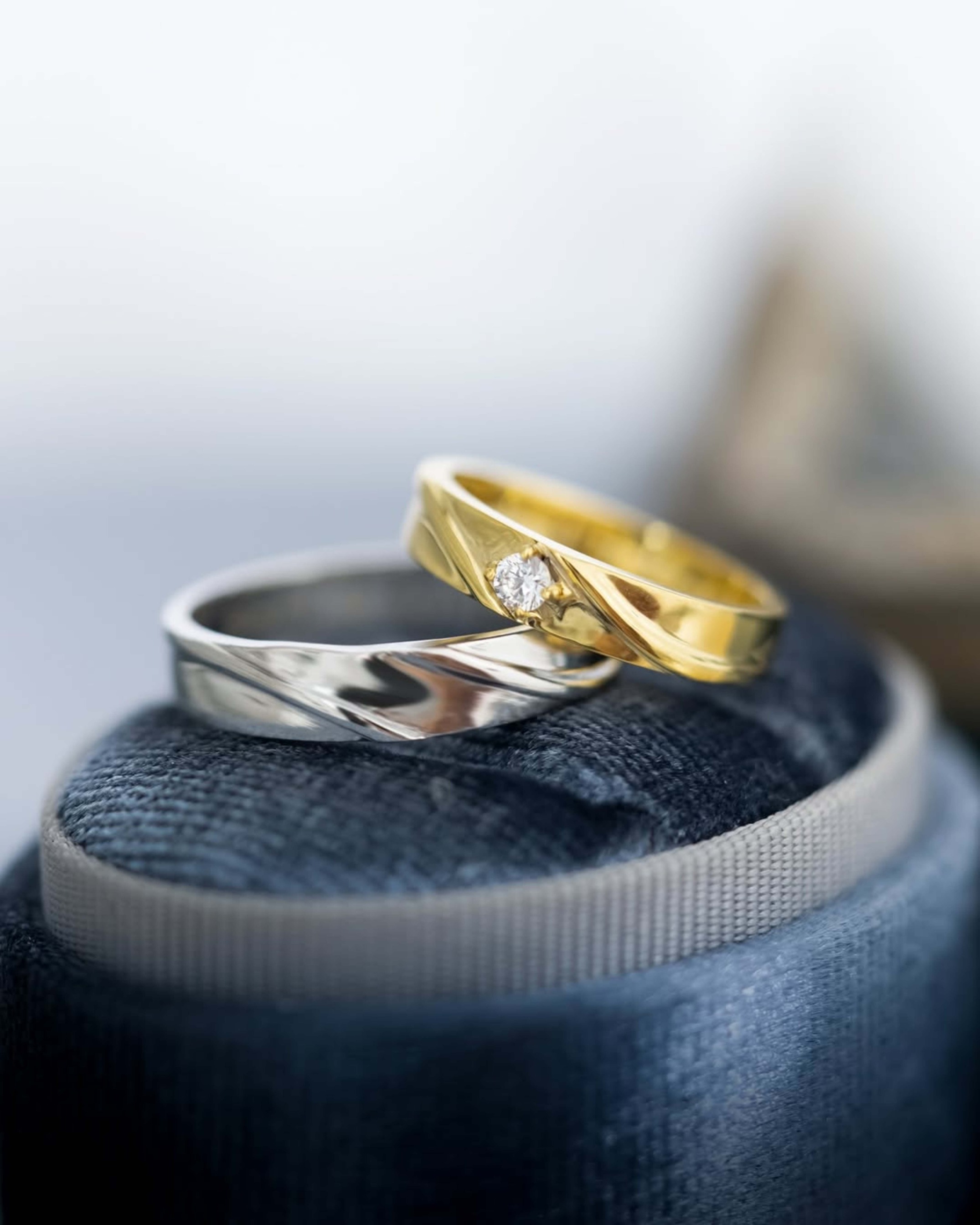 Yuke Jewelry - Cincin Kawin/Couple Bahan Emas - Perak - Palladium - Platinum Model ALYA Series