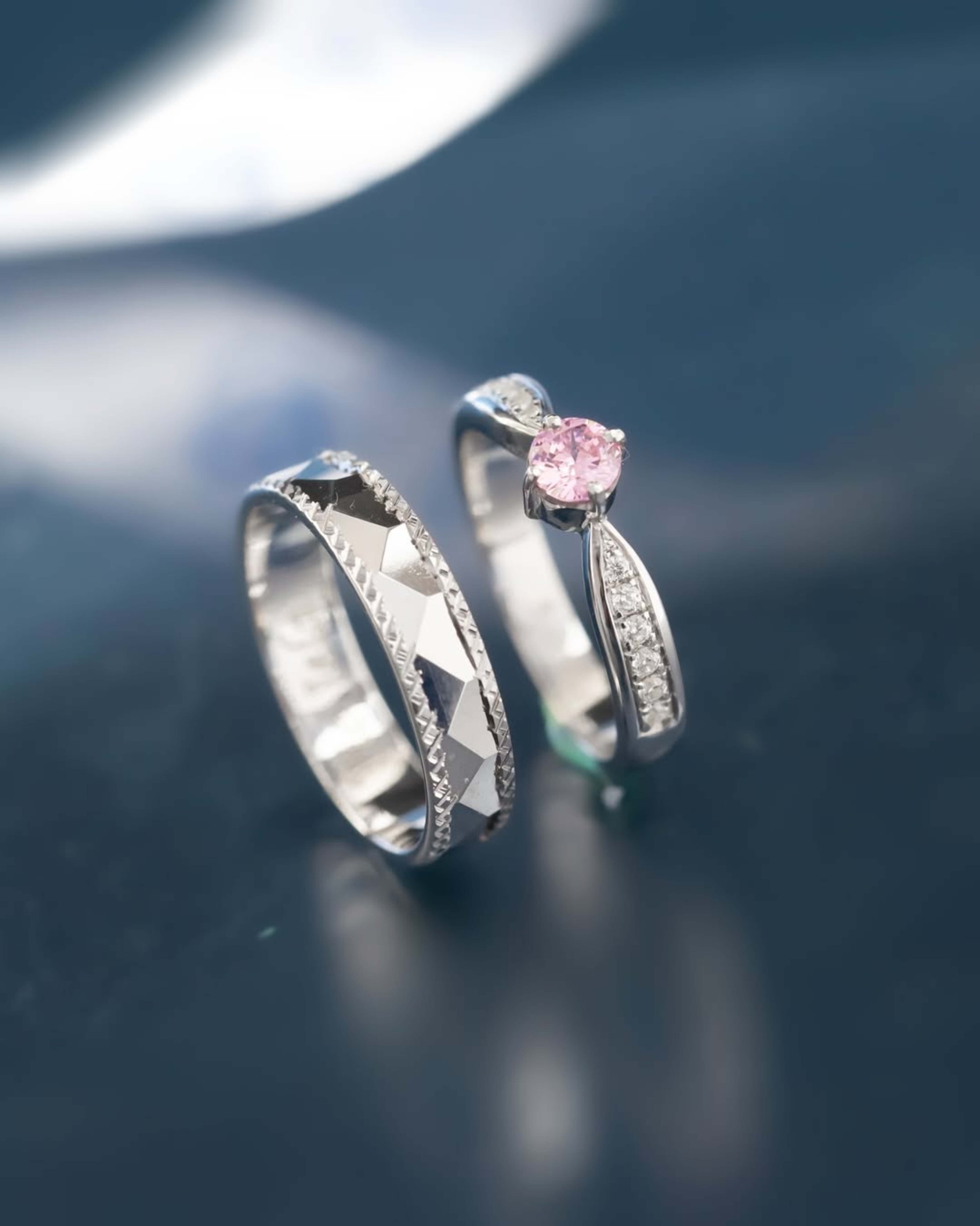 Yuke Jewelry - Cincin Kawin/Couple Bahan Emas - Perak - Palladium - Platinum Model JEHAAN Series