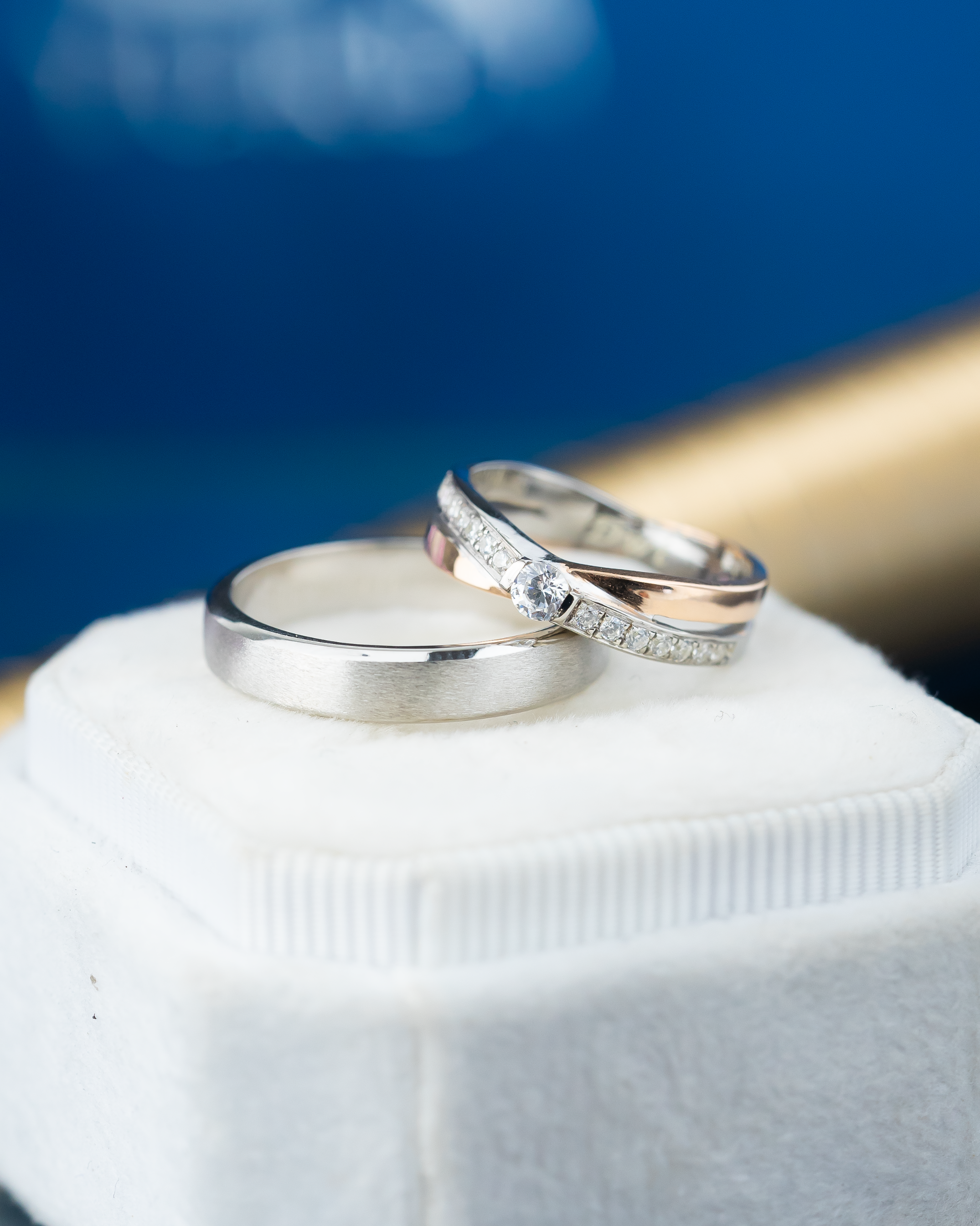 Yuke Jewelry - Cincin Kawin/Couple Bahan Emas - Perak - Palladium - Platinum Model PALLAVI Series