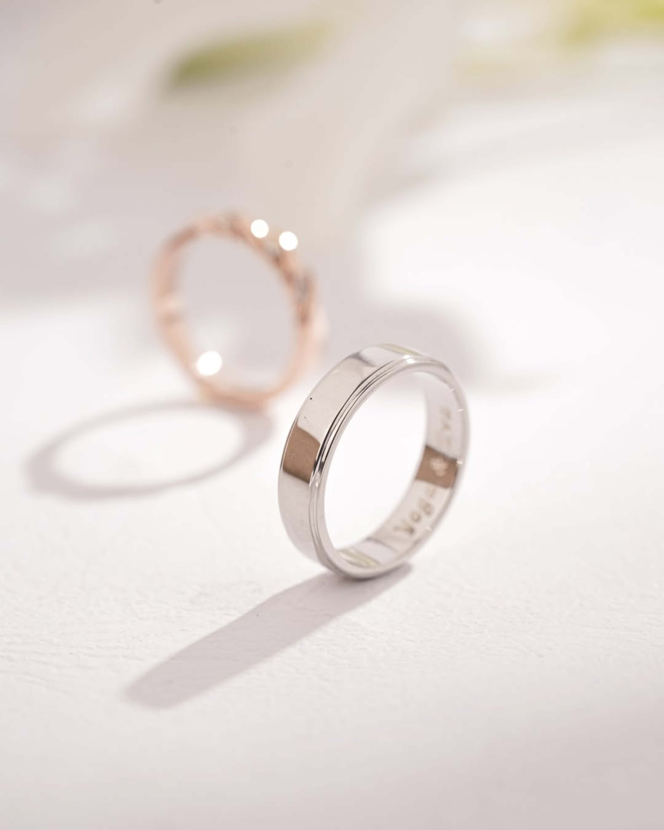 Yuke Jewelry - Cincin Kawin/Couple Bahan Emas - Perak - Palladium - Platinum Model THREAD Series