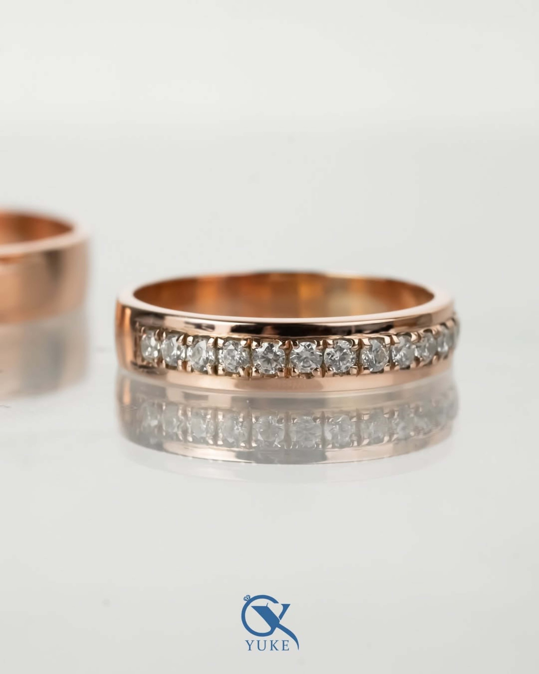Yuke Jewelry - Cincin Kawin/Couple Bahan Emas - Perak - Palladium - Platinum Model YUMA Series