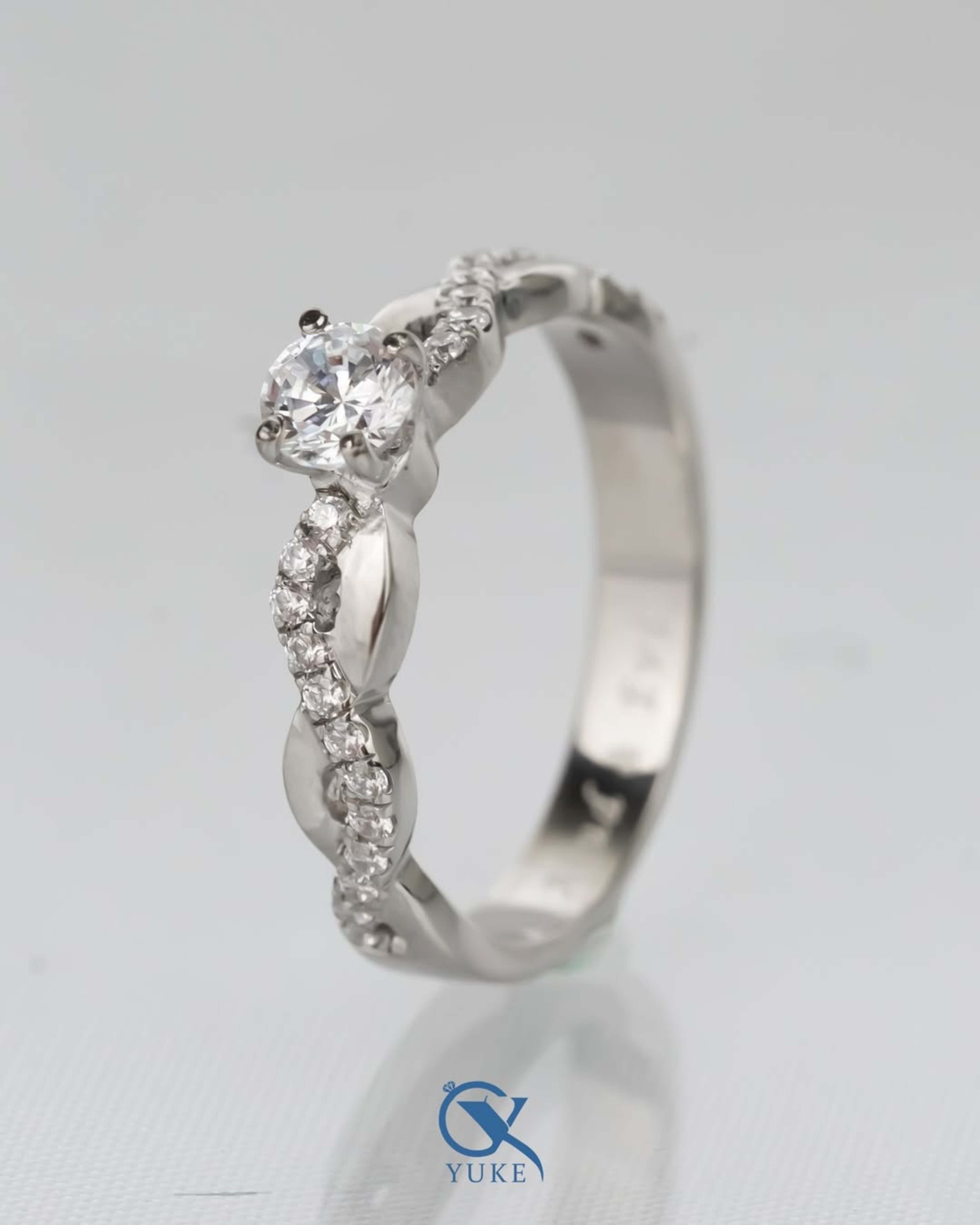 Yuke Jewelry - Cincin Kawin/Couple Bahan Emas - Perak - Palladium - Platinum Model ZUMI Series