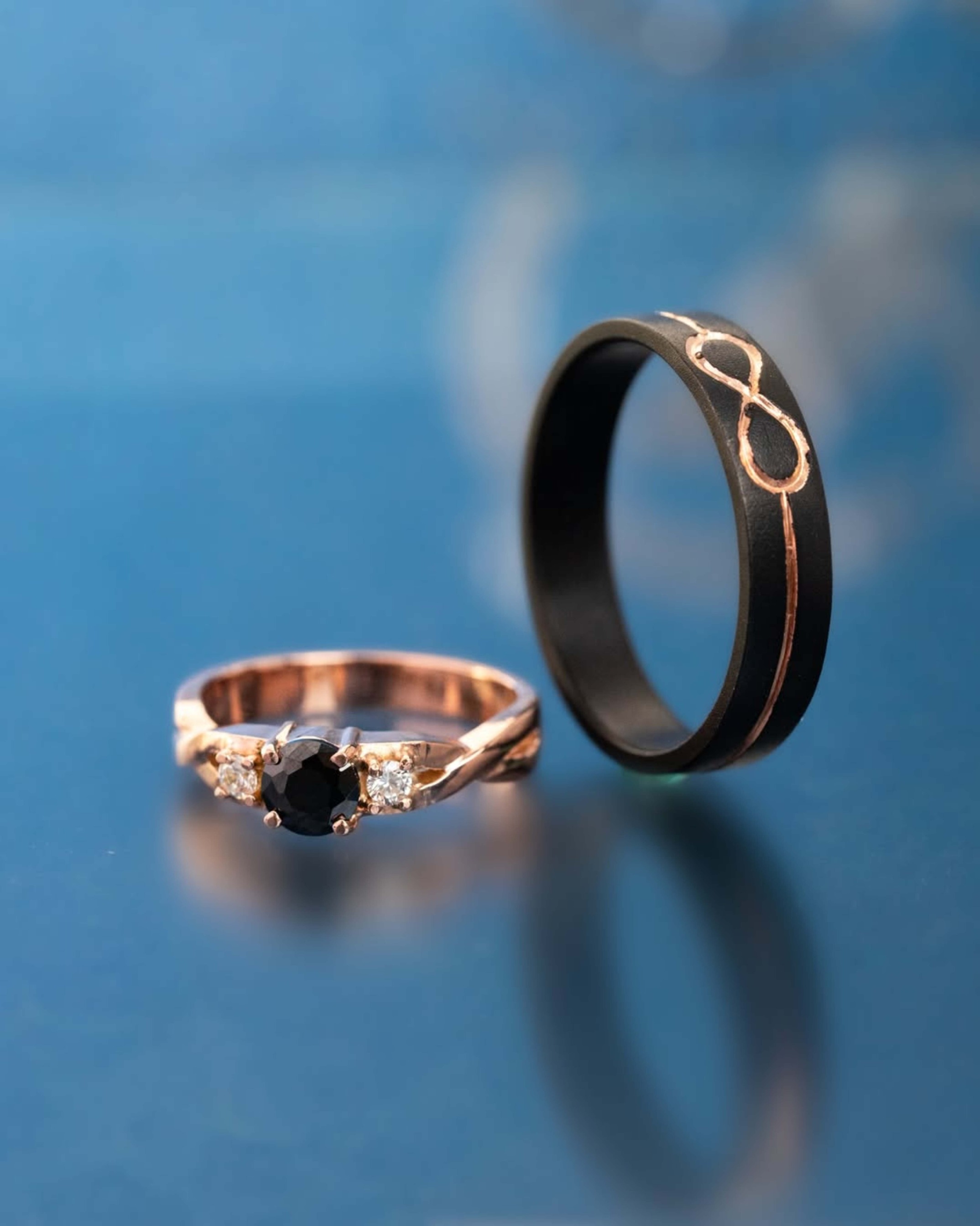 Yuke Jewelry - Cincin Kawin/Couple Bahan Emas - Perak - Palladium - Platinum Model BREONNA Series
