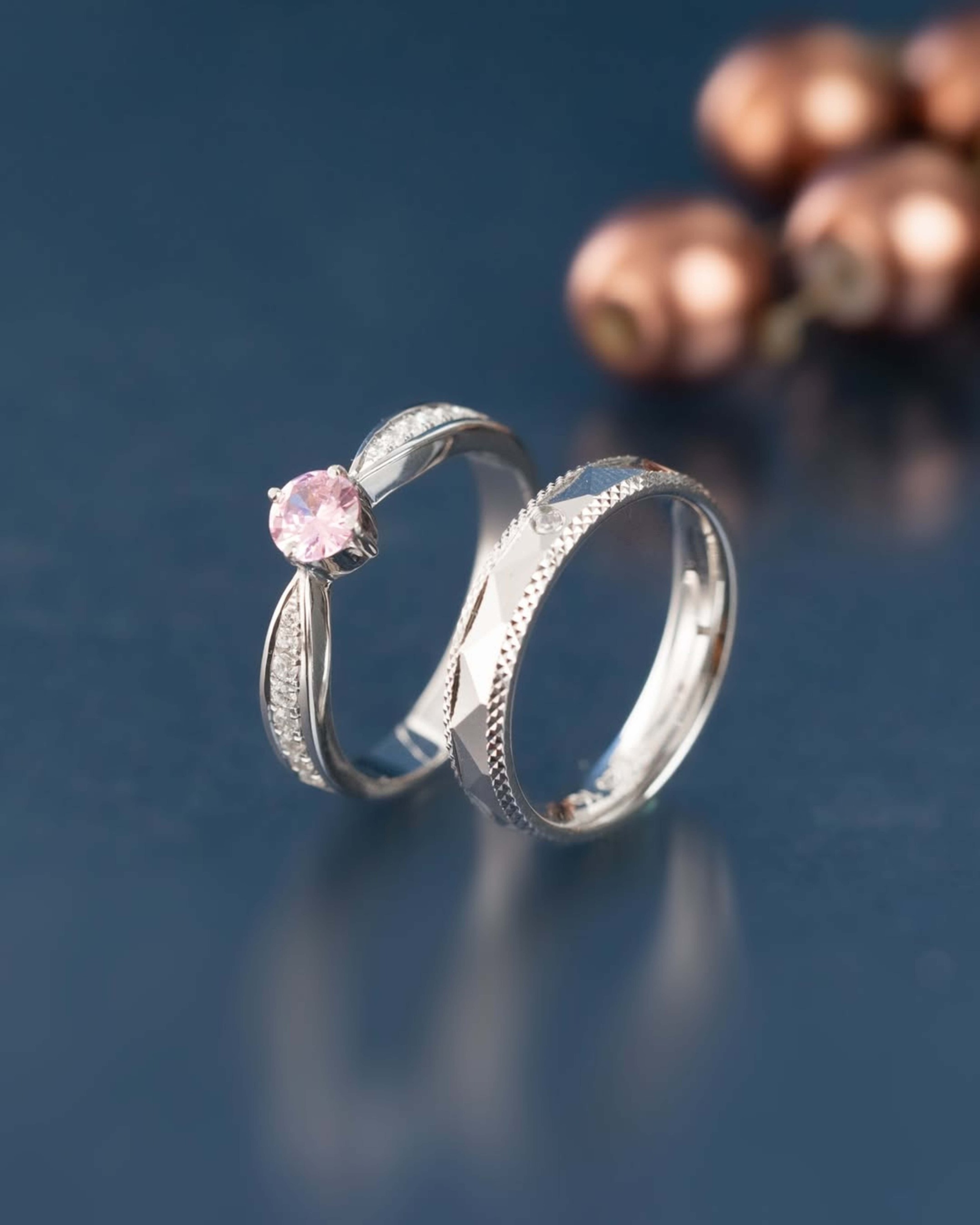 Yuke Jewelry - Cincin Kawin/Couple Bahan Emas - Perak - Palladium - Platinum Model GASSIA Series