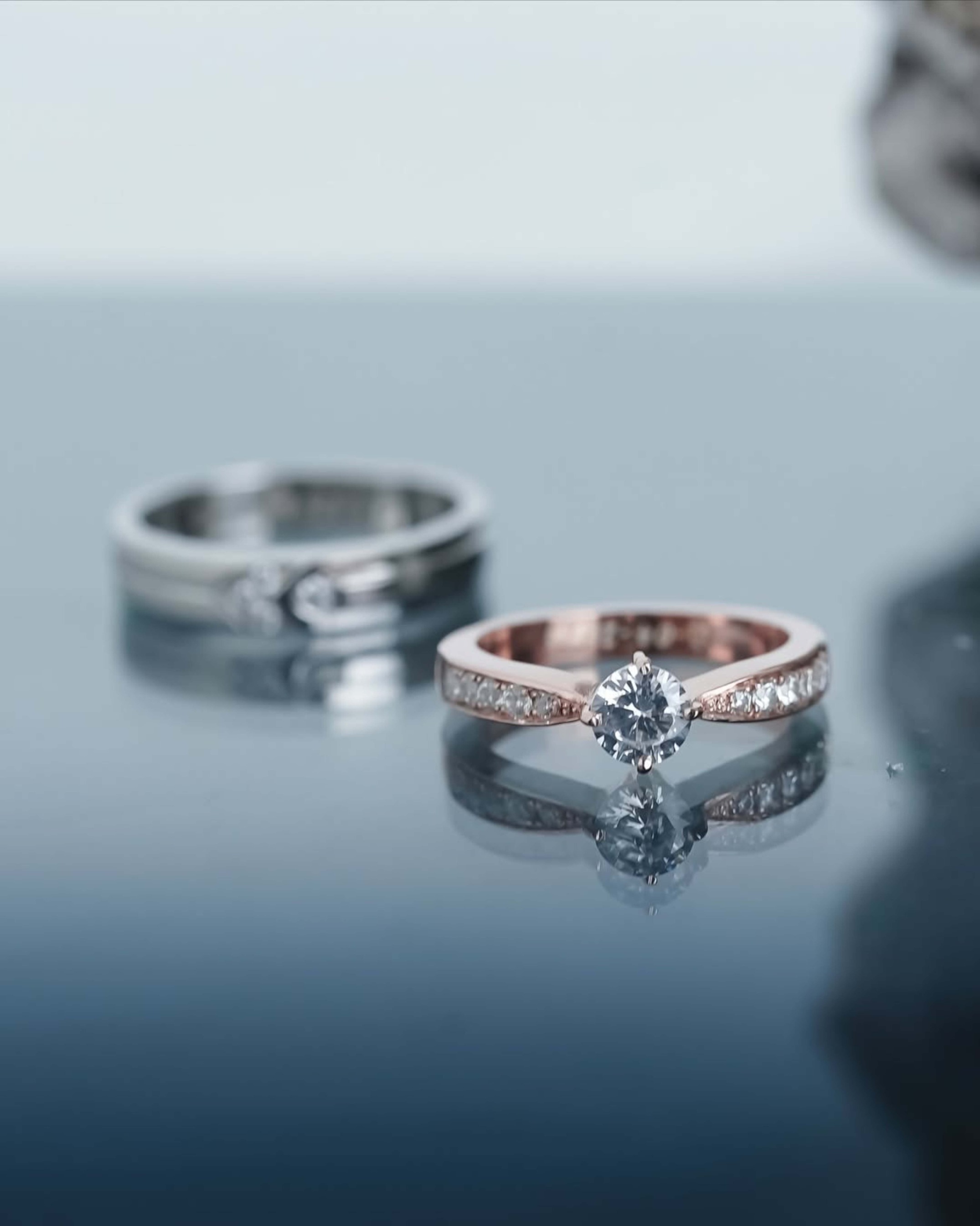 Yuke Jewelry - Cincin Kawin/Couple Bahan Emas - Perak - Palladium - Platinum Model XYLUS Series